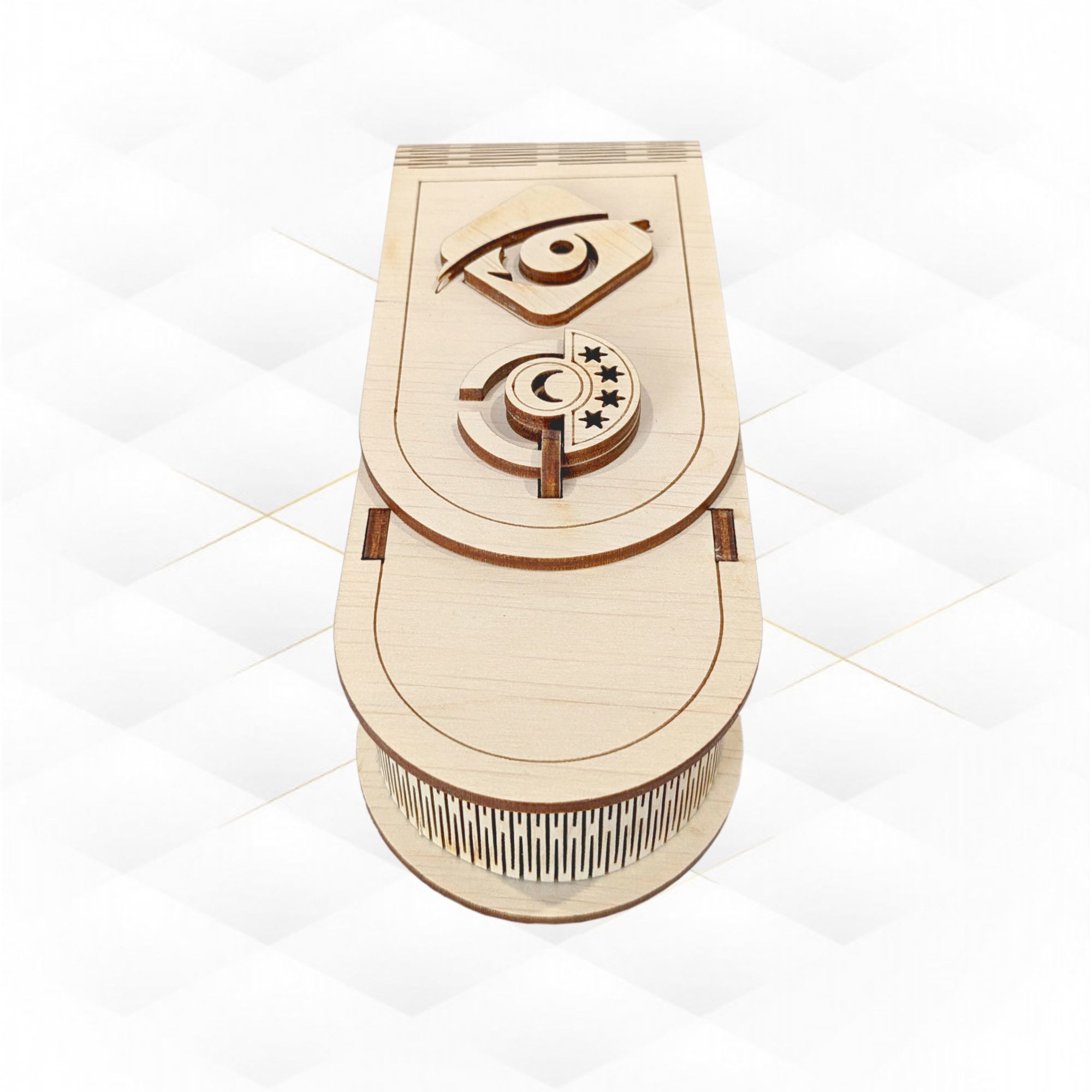 Gift box case for glasses laser cutting svg dxf design 3D print model_4