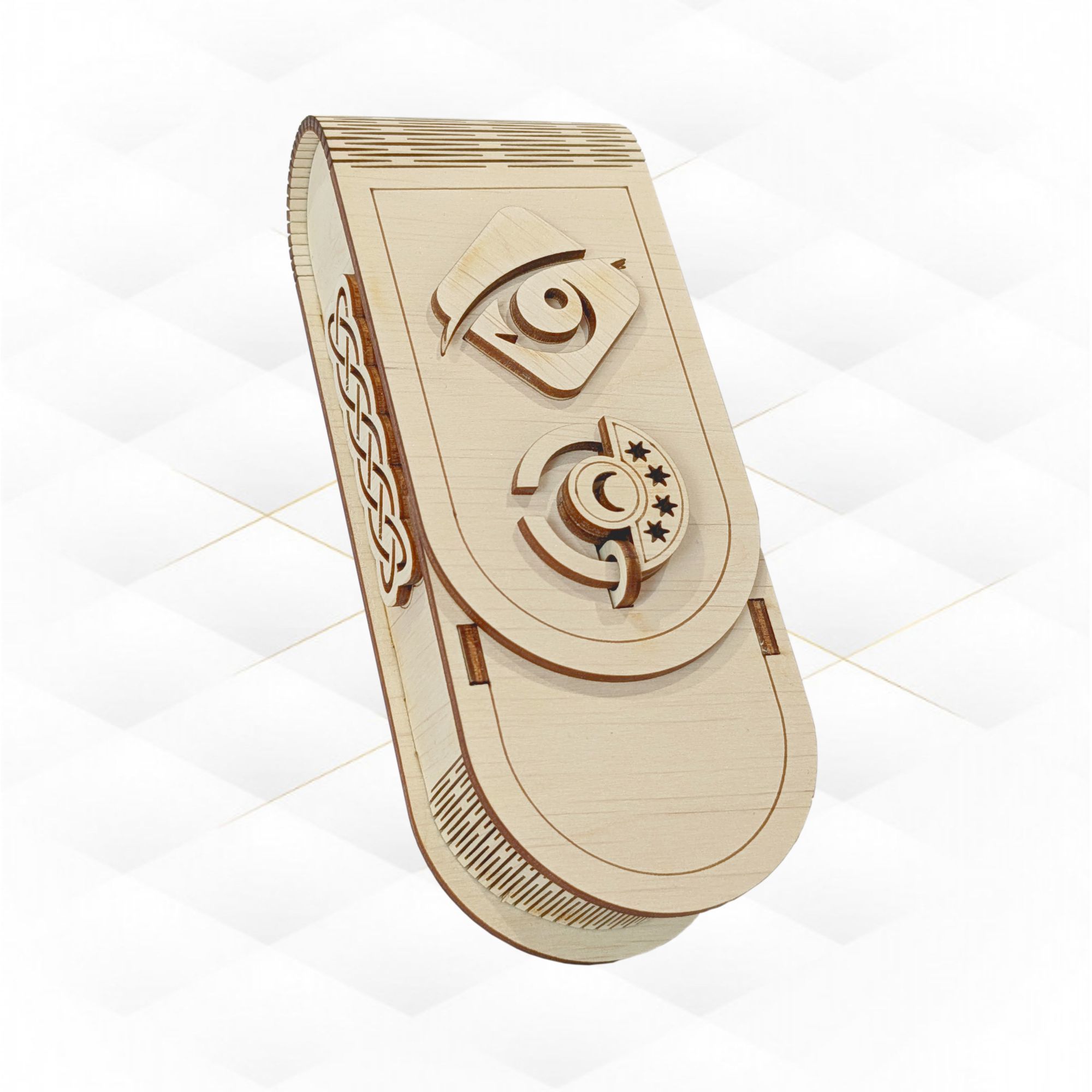 Gift box case for glasses laser cutting svg dxf design 3D print model_1