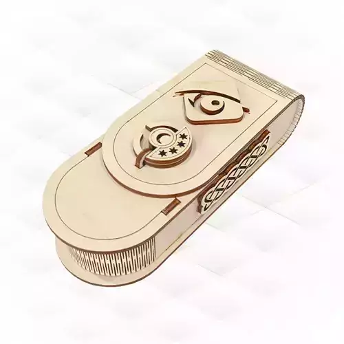 Gift box case for glasses laser cutting svg dxf design 3D print model