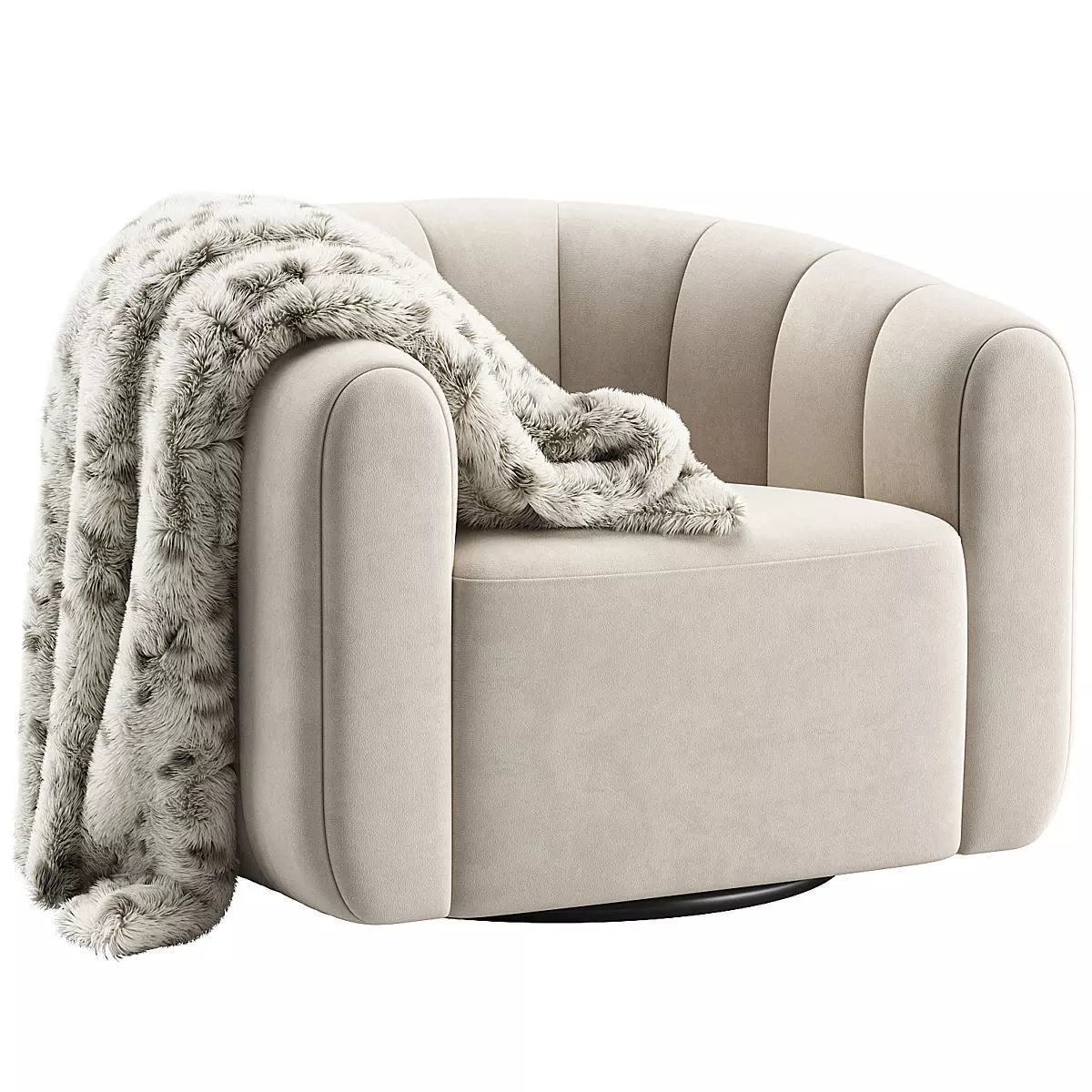 Fitz Swivel Chair CB2 3D model