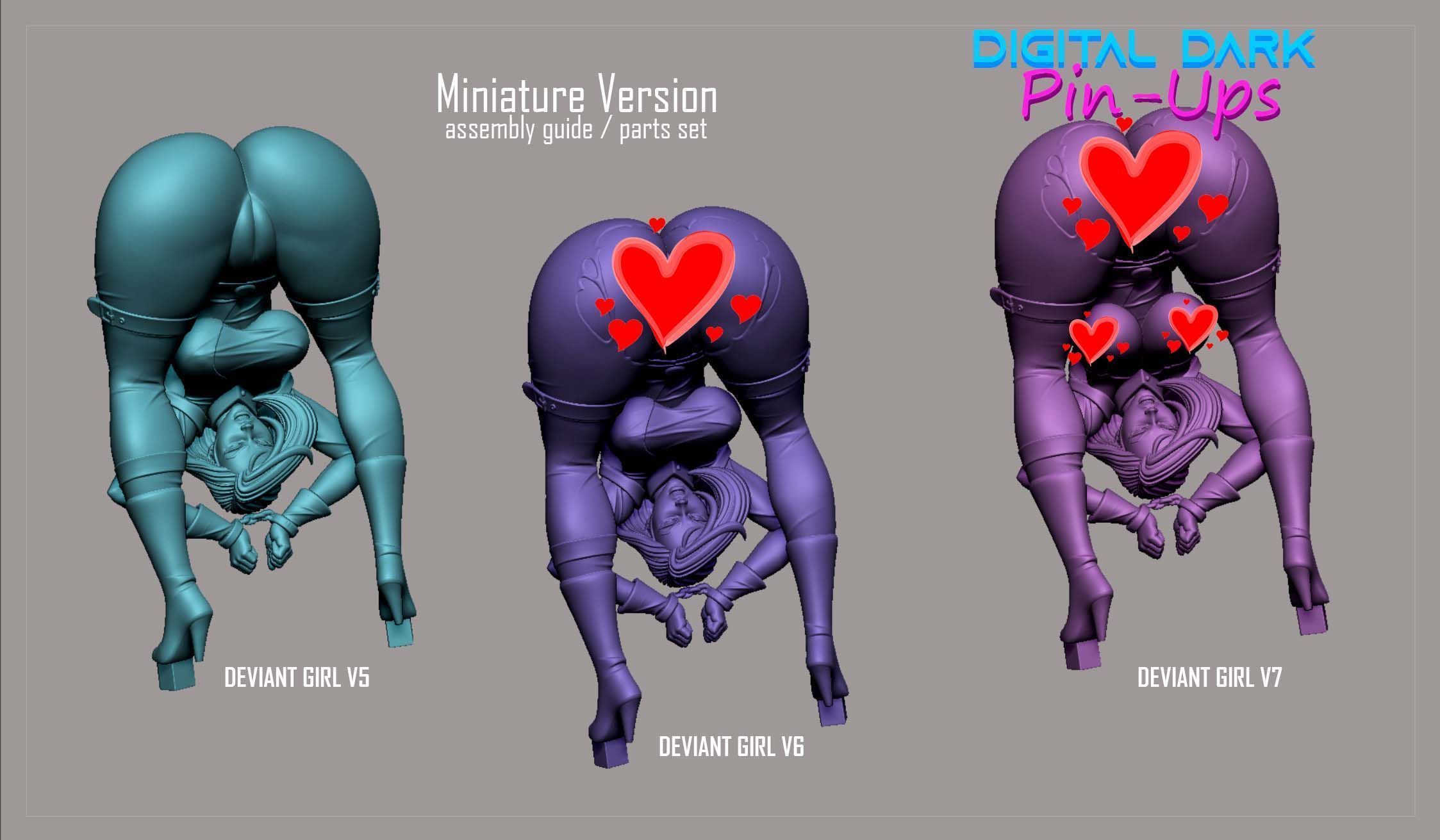 Shego with NSFW version and Miniatures 3D print model_14