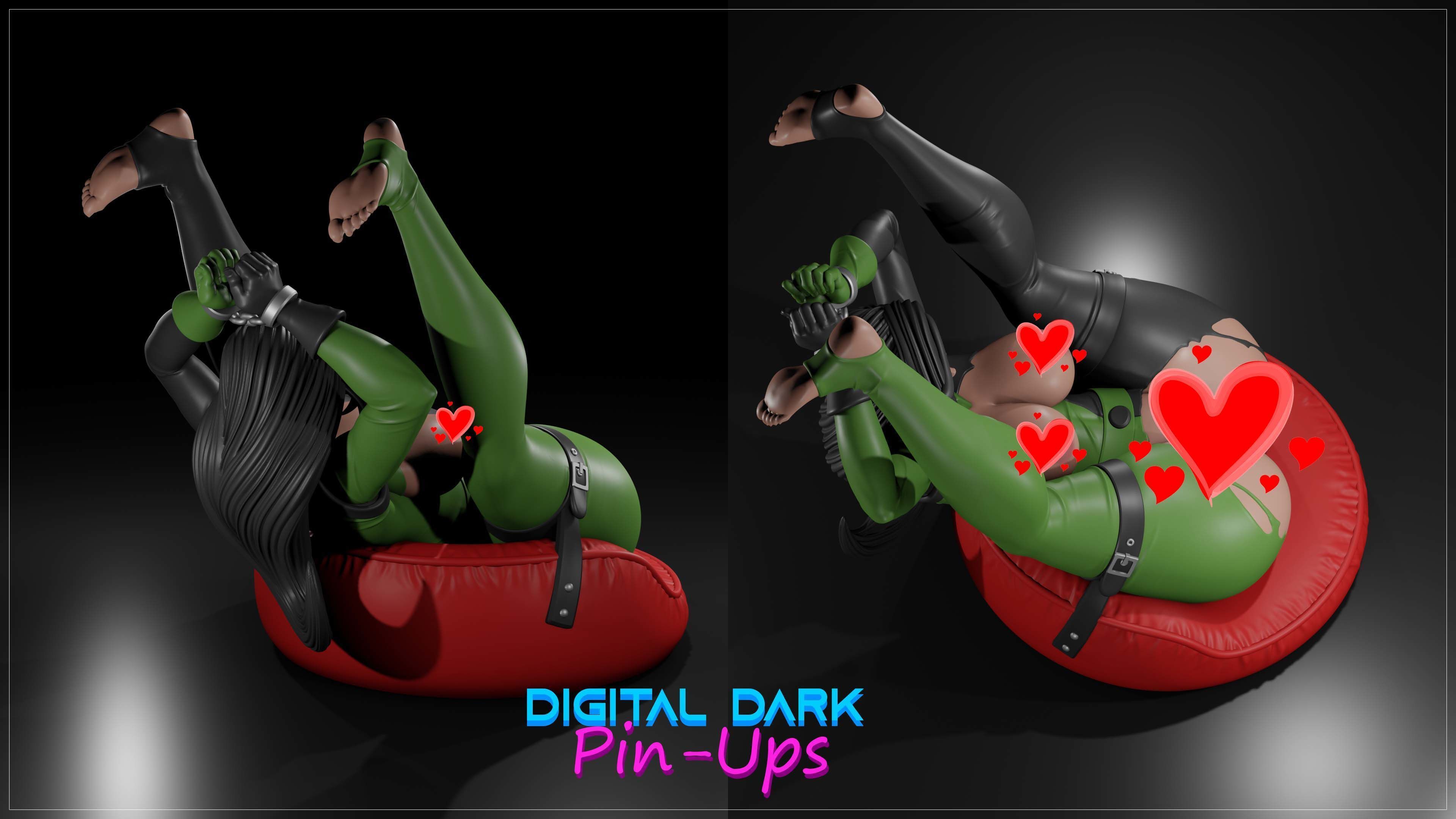 Shego with NSFW version and Miniatures 3D print model_8