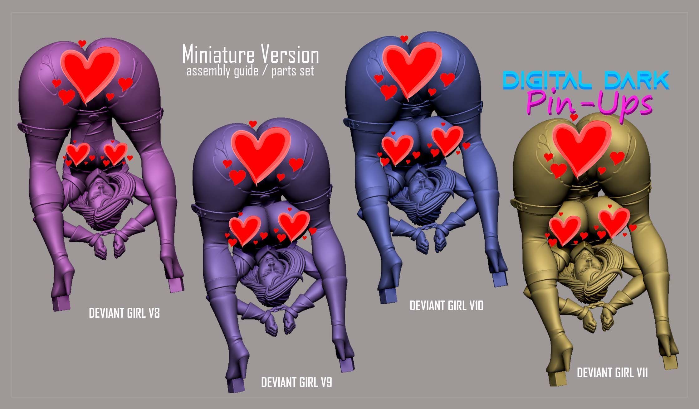 Shego with NSFW version and Miniatures 3D print model_15