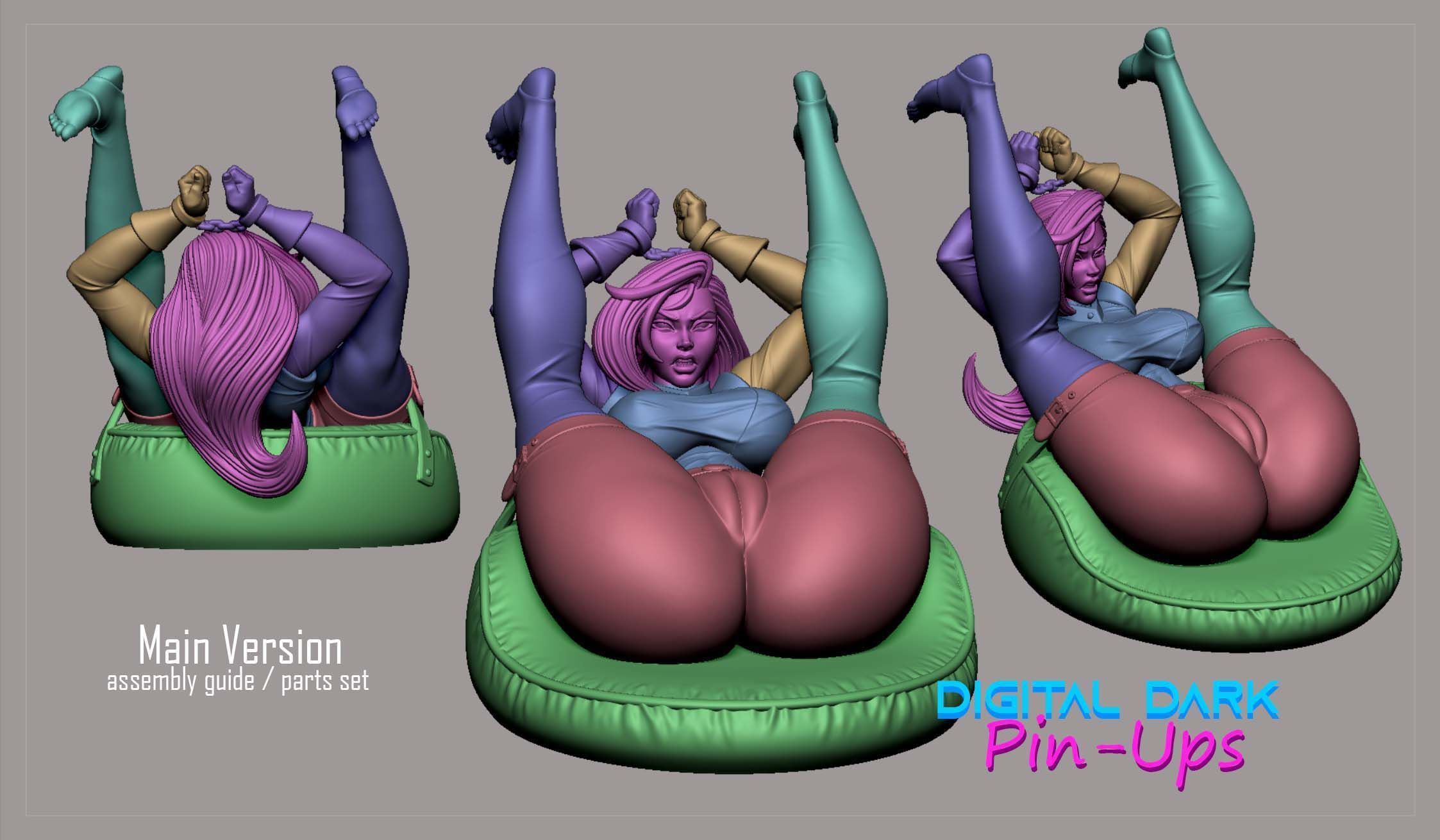 Shego with NSFW version and Miniatures 3D print model_9