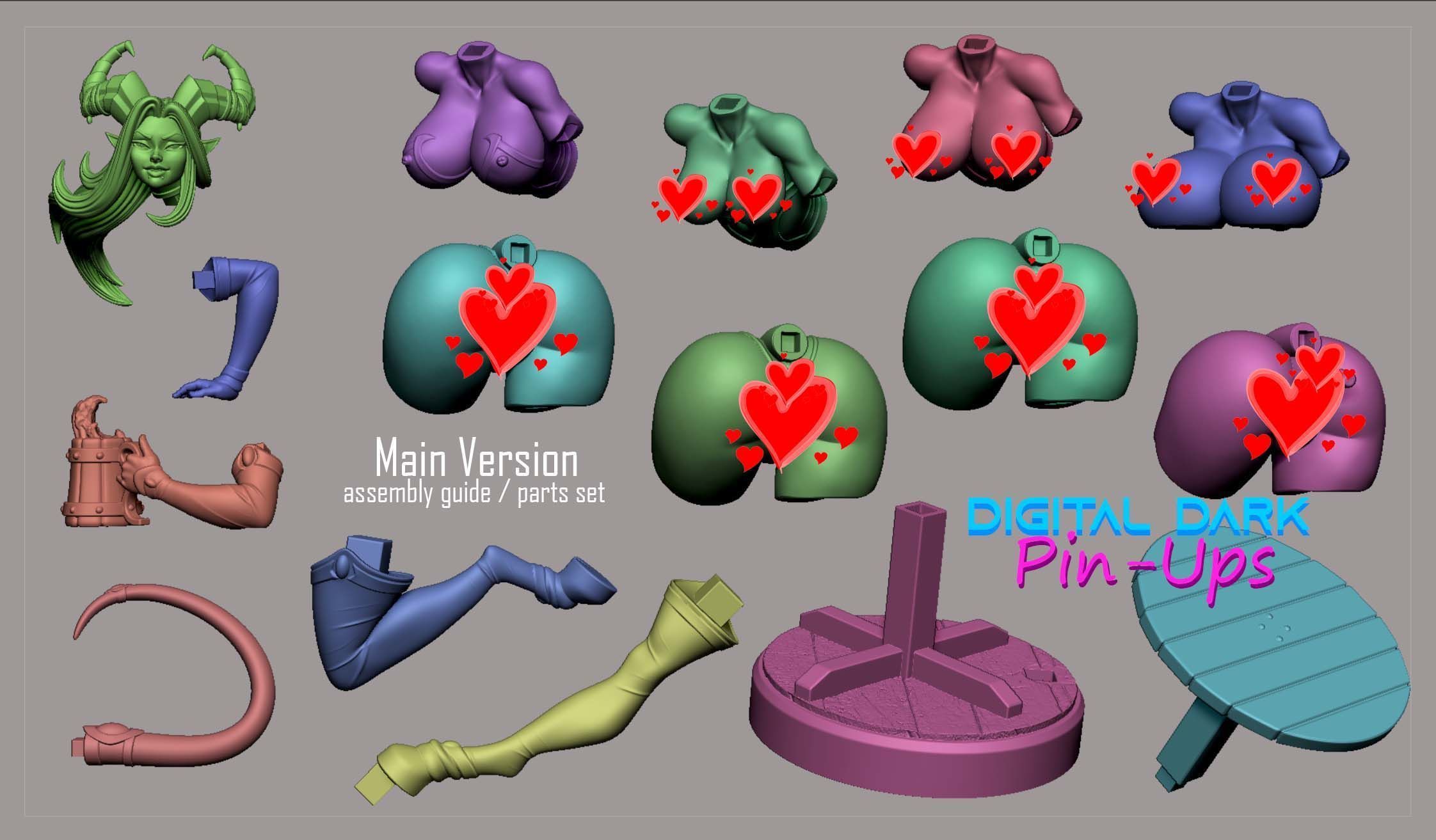 Lainuura with NSFW version and Miniatures 3D print model_15