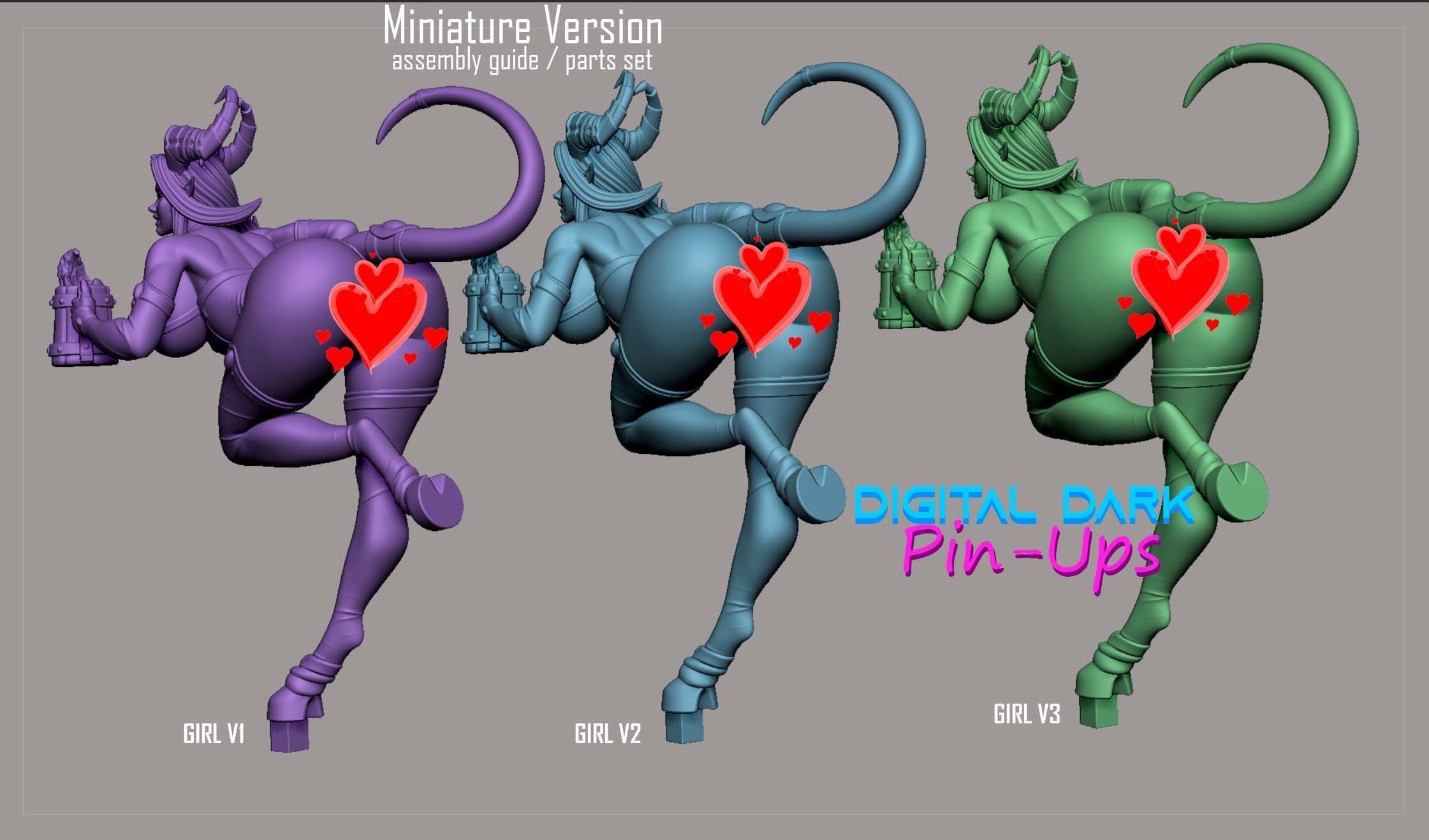 Lainuura with NSFW version and Miniatures 3D print model_17
