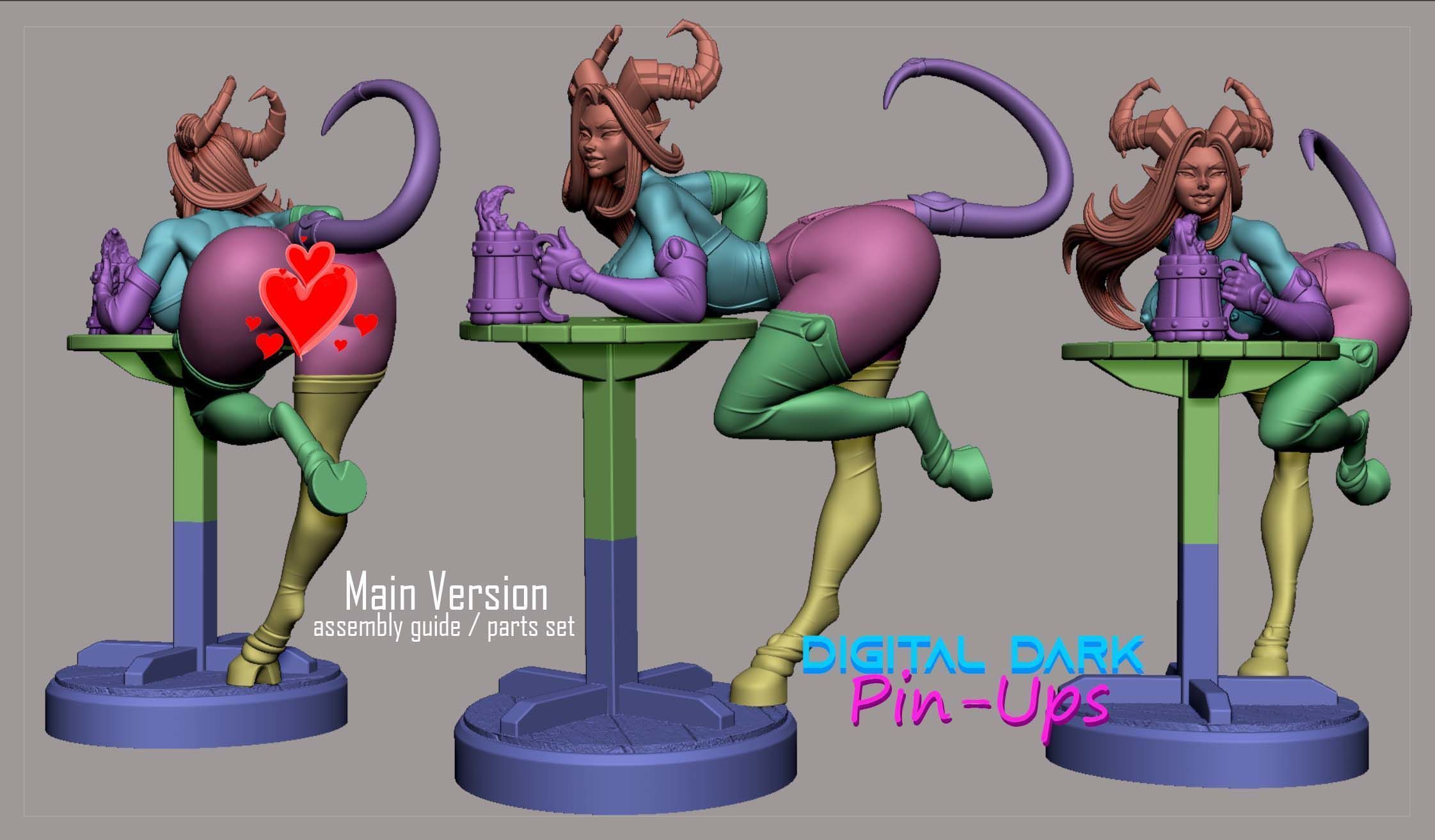 Lainuura with NSFW version and Miniatures 3D print model_14