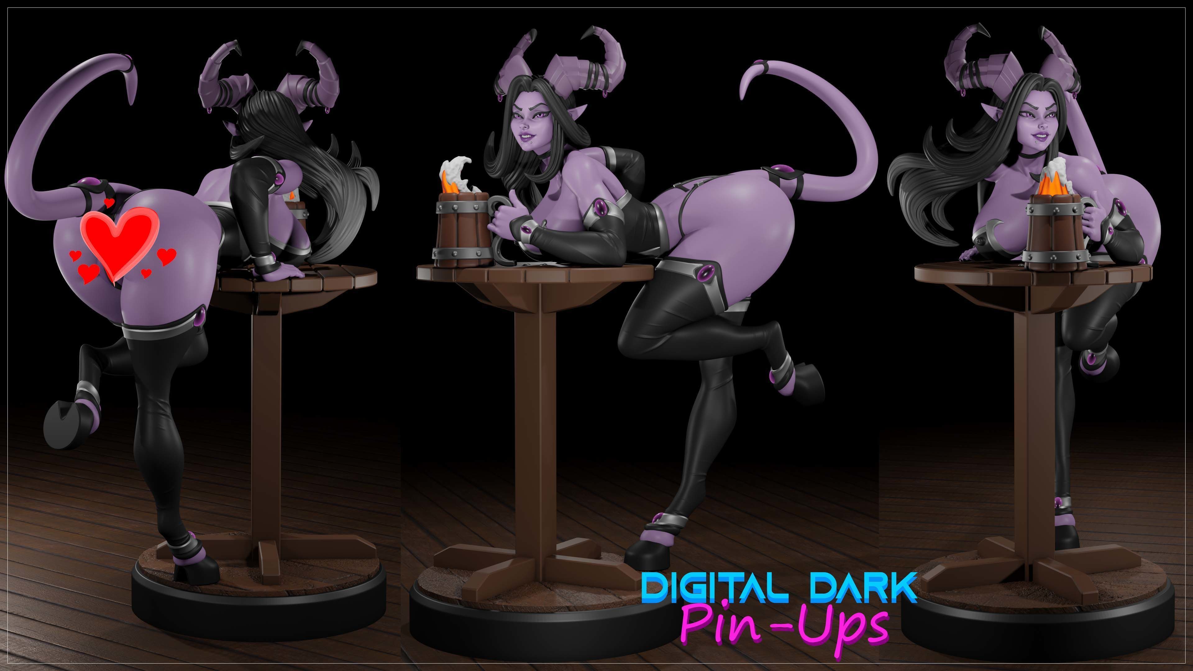 Lainuura with NSFW version and Miniatures 3D print model_4