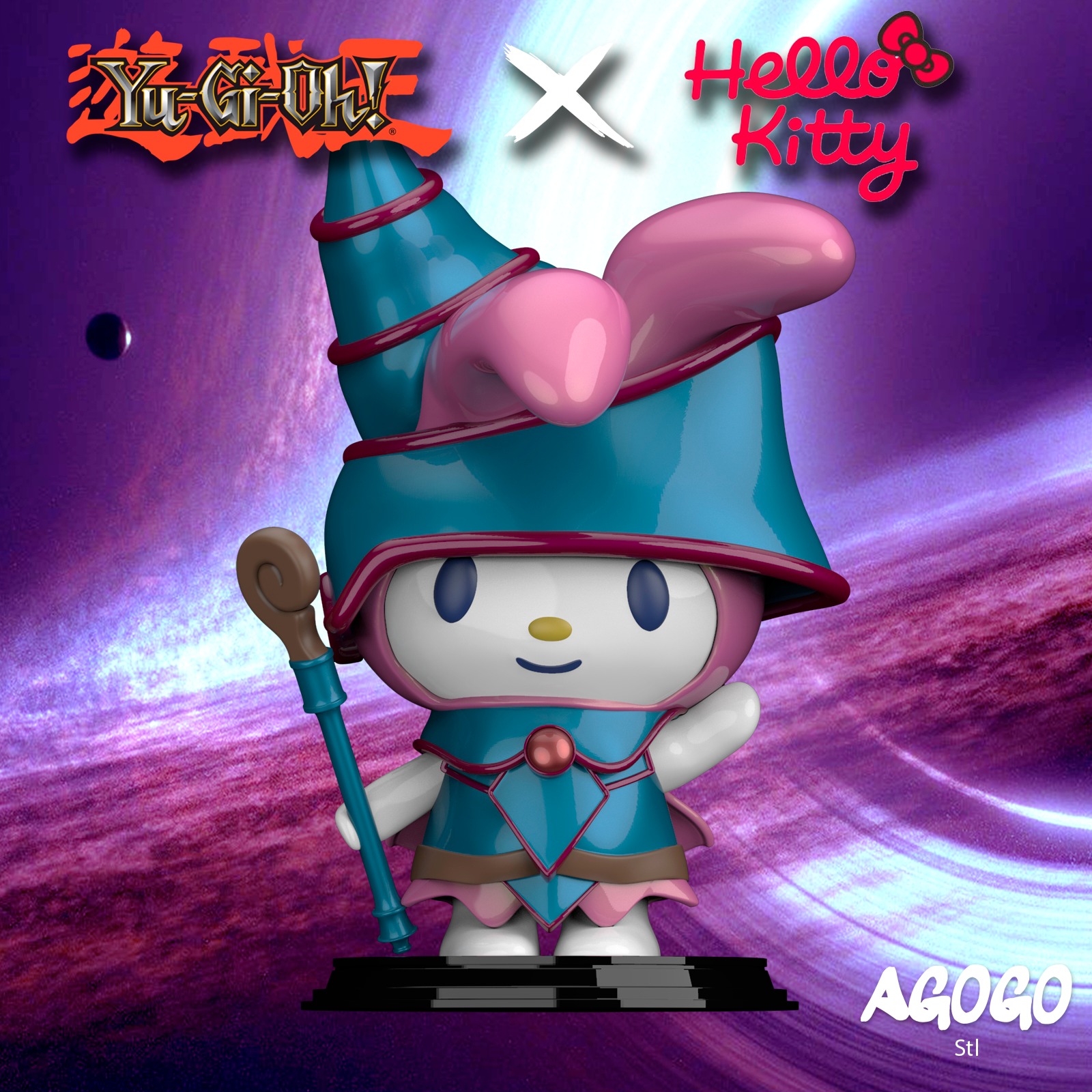 Melody - Dark Magician Girl 3D print model_1