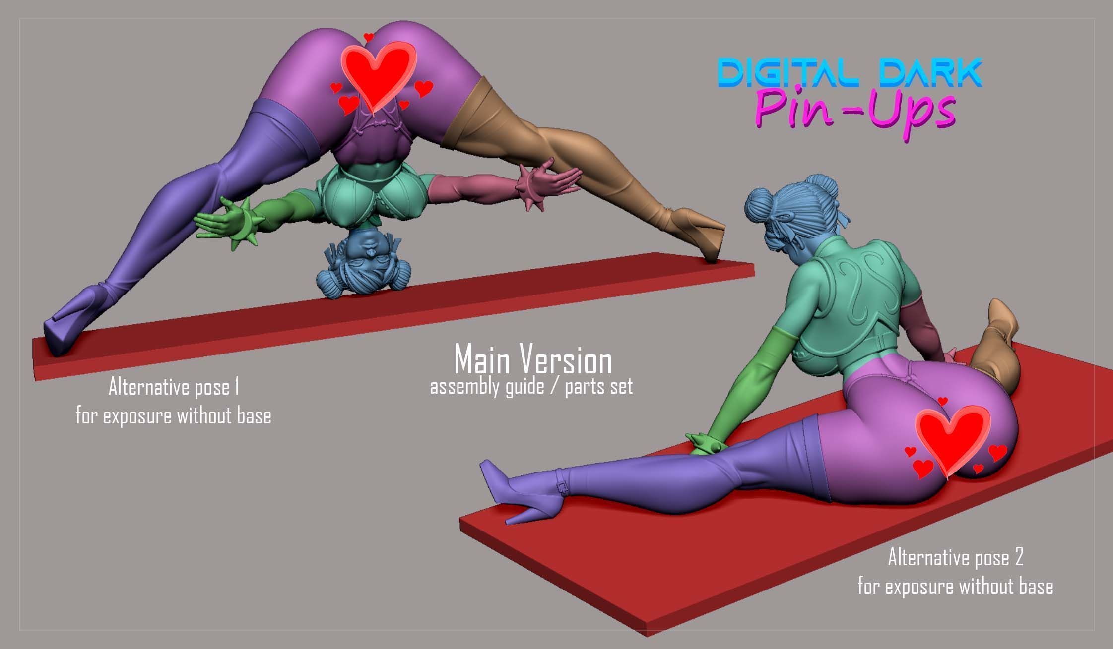 Chun Li with NSFW version and Miniatures 3D print model_14