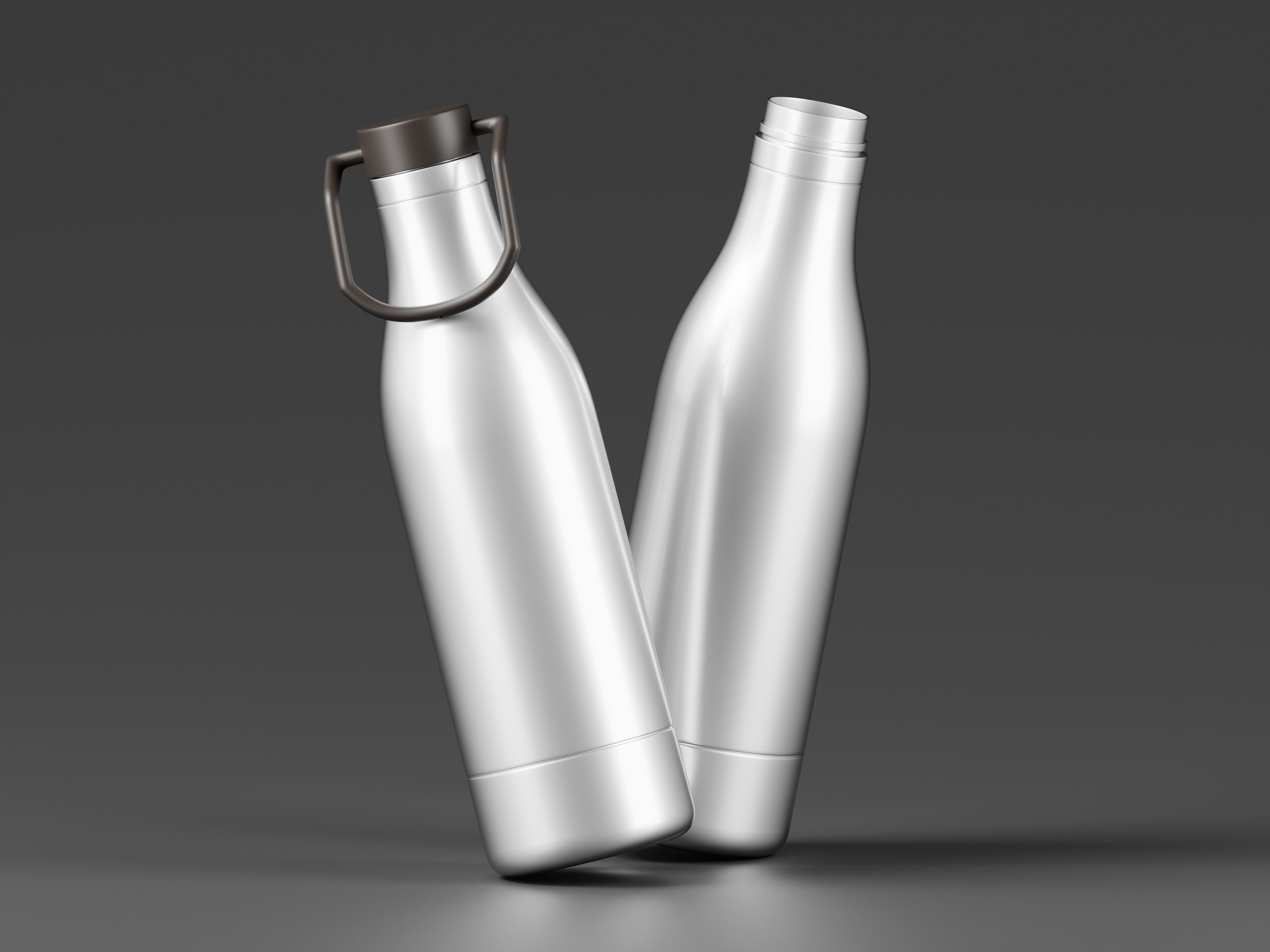 Aluminum Drinking Bottle 3D Model Low-poly 3D model_8