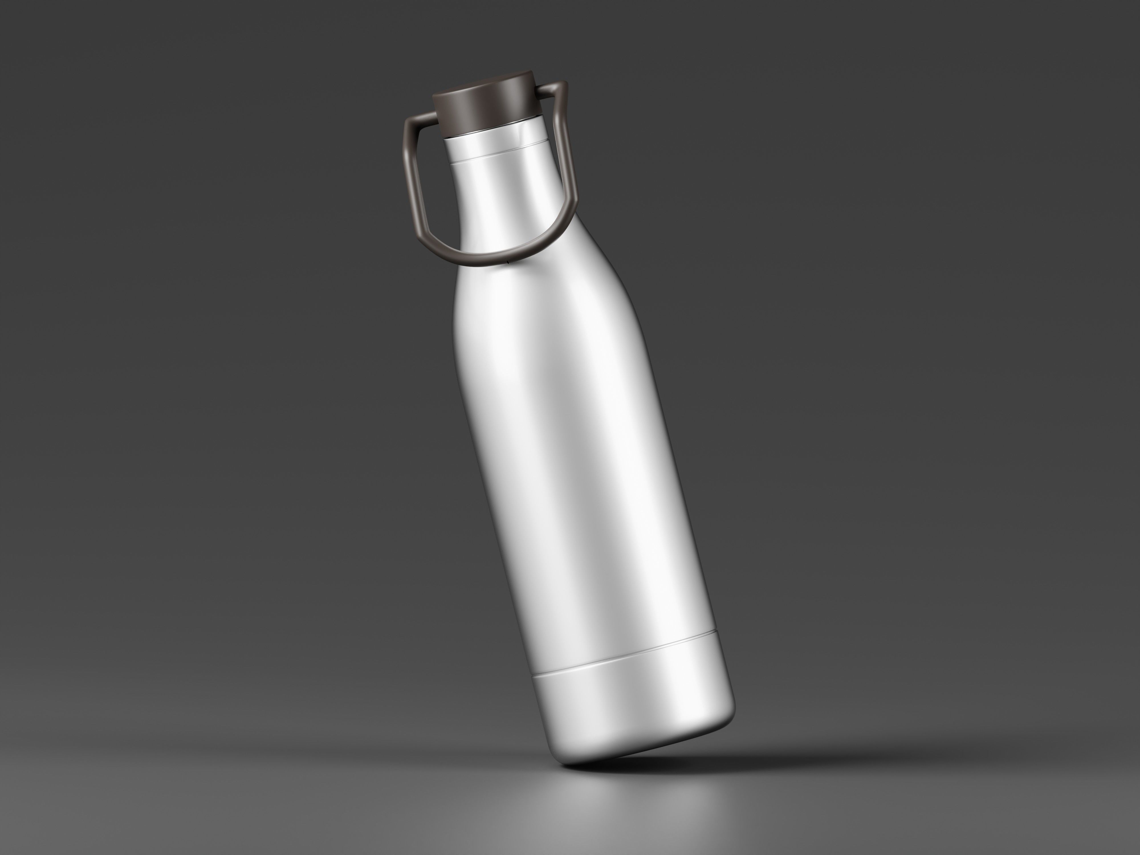 Aluminum Drinking Bottle 3D Model Low-poly 3D model_6
