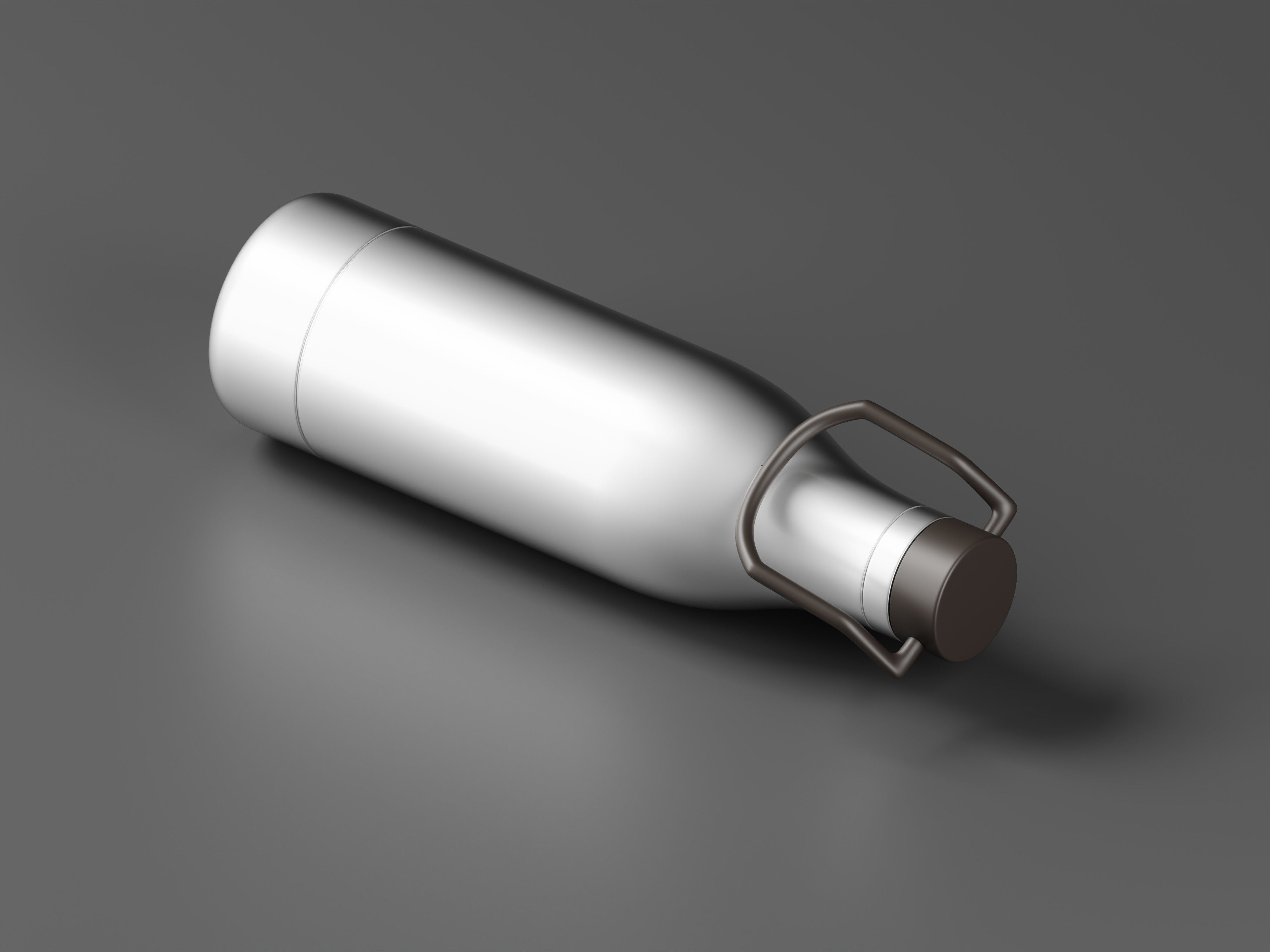 Aluminum Drinking Bottle 3D Model Low-poly 3D model_9