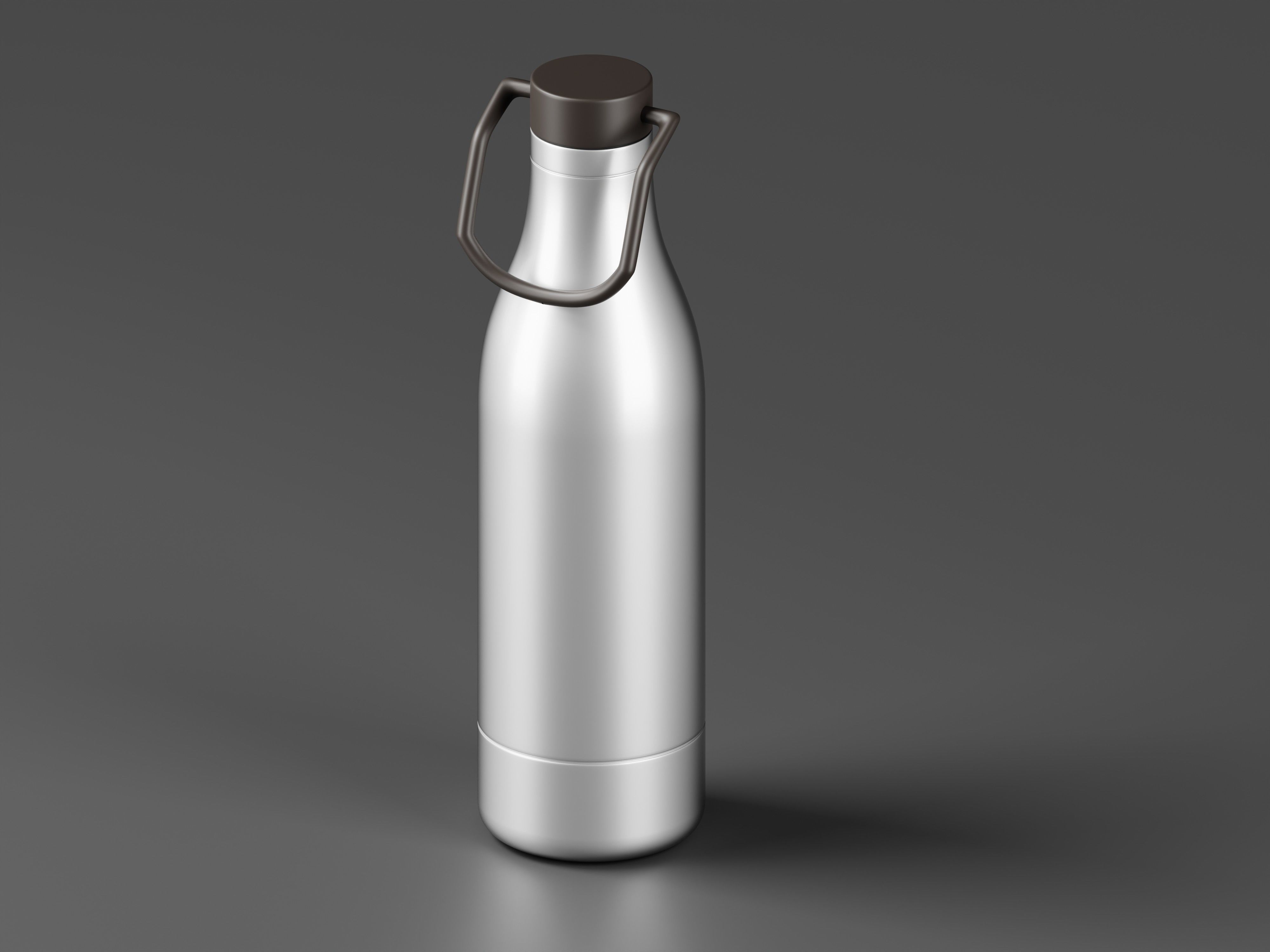 Aluminum Drinking Bottle 3D Model Low-poly 3D model_3