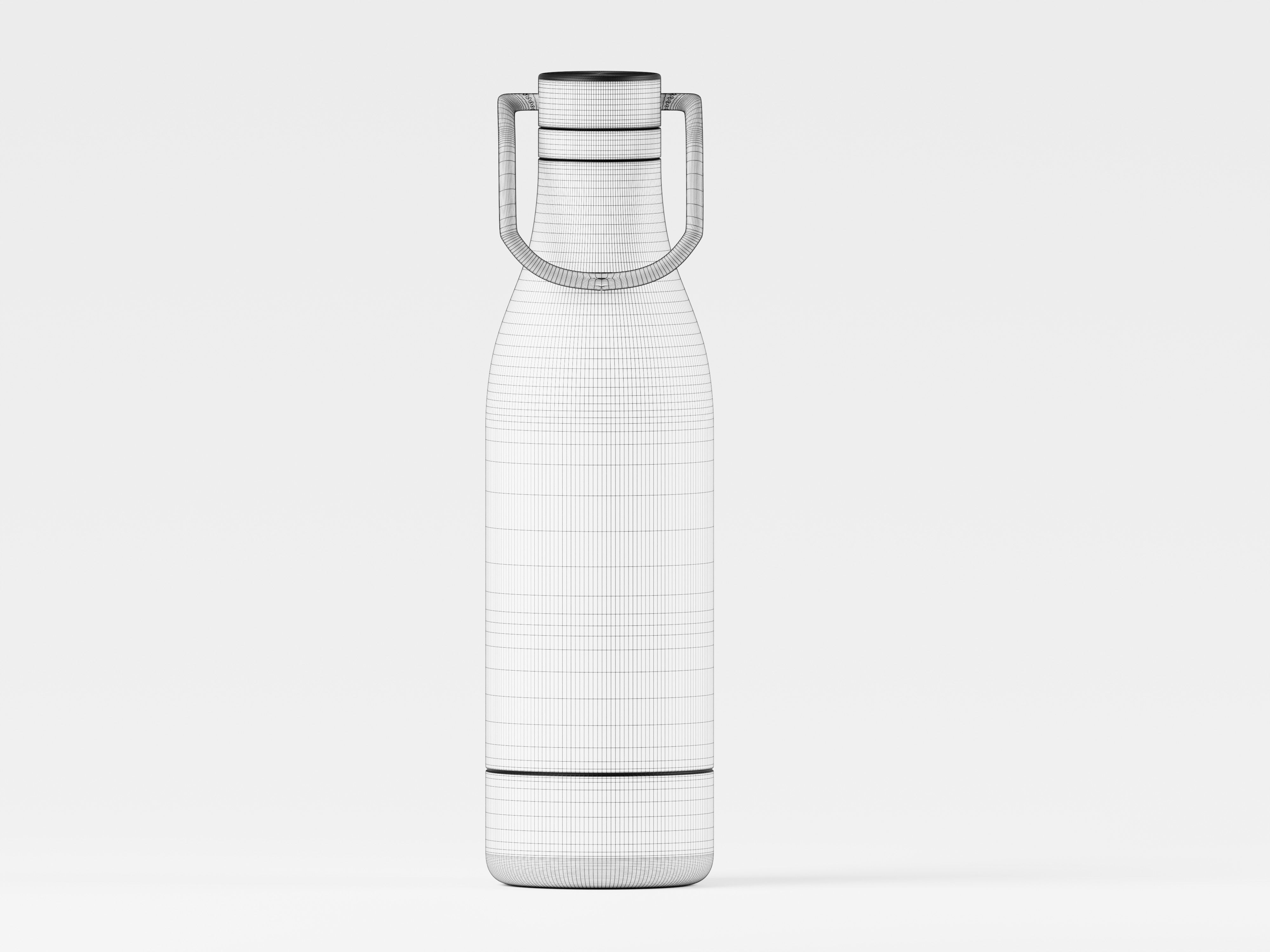Aluminum Drinking Bottle 3D Model Low-poly 3D model_2
