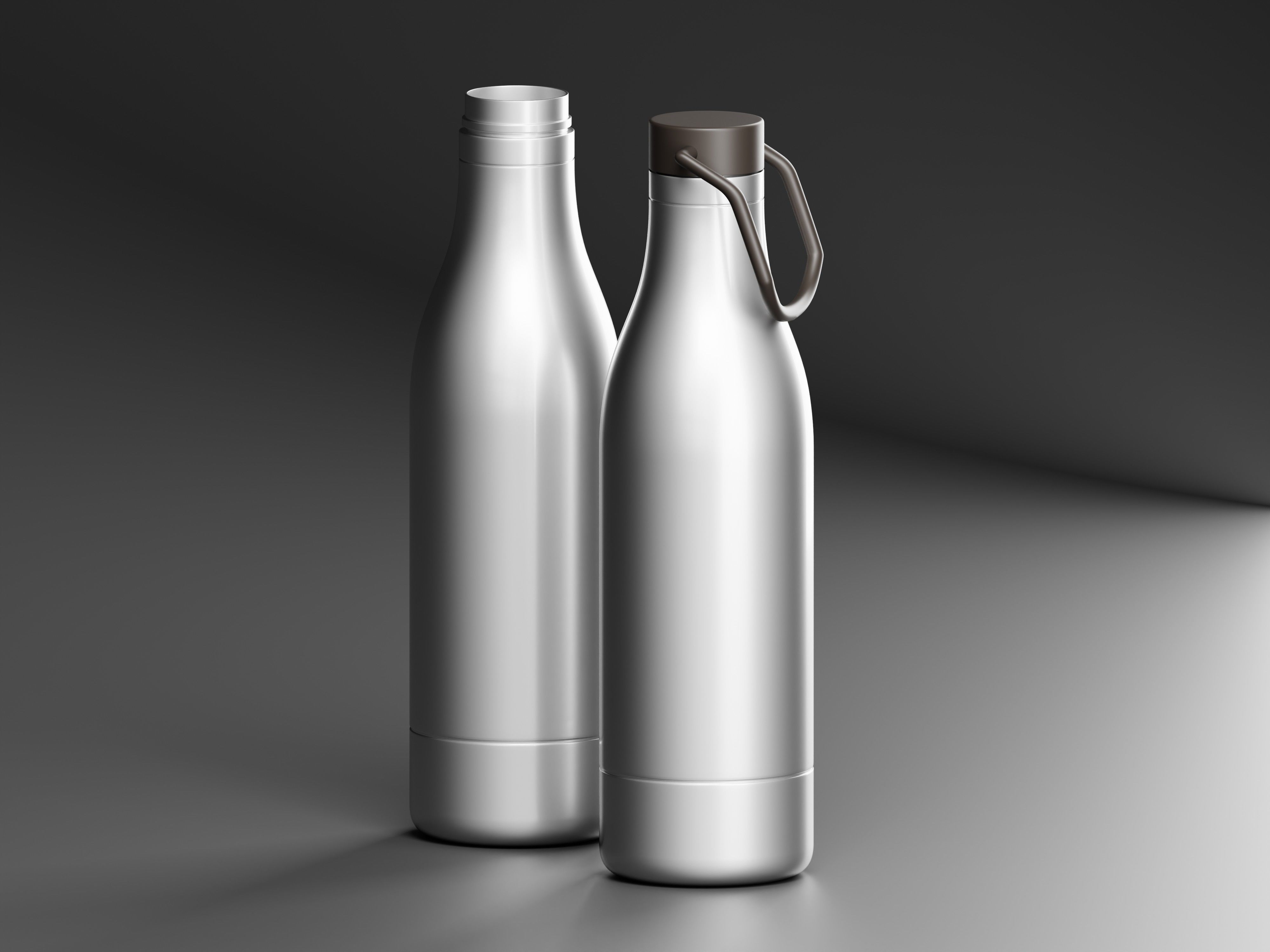 Aluminum Drinking Bottle 3D Model Low-poly 3D model_5