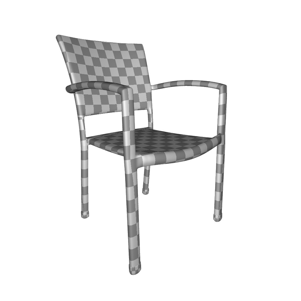 Katzer Stacking Patio Dining Chair 3D model_2