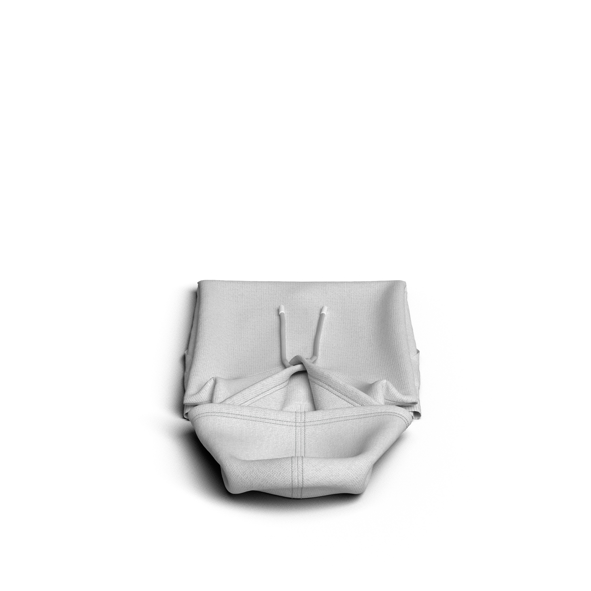 Folded hoodie 3D Model 3D model_8