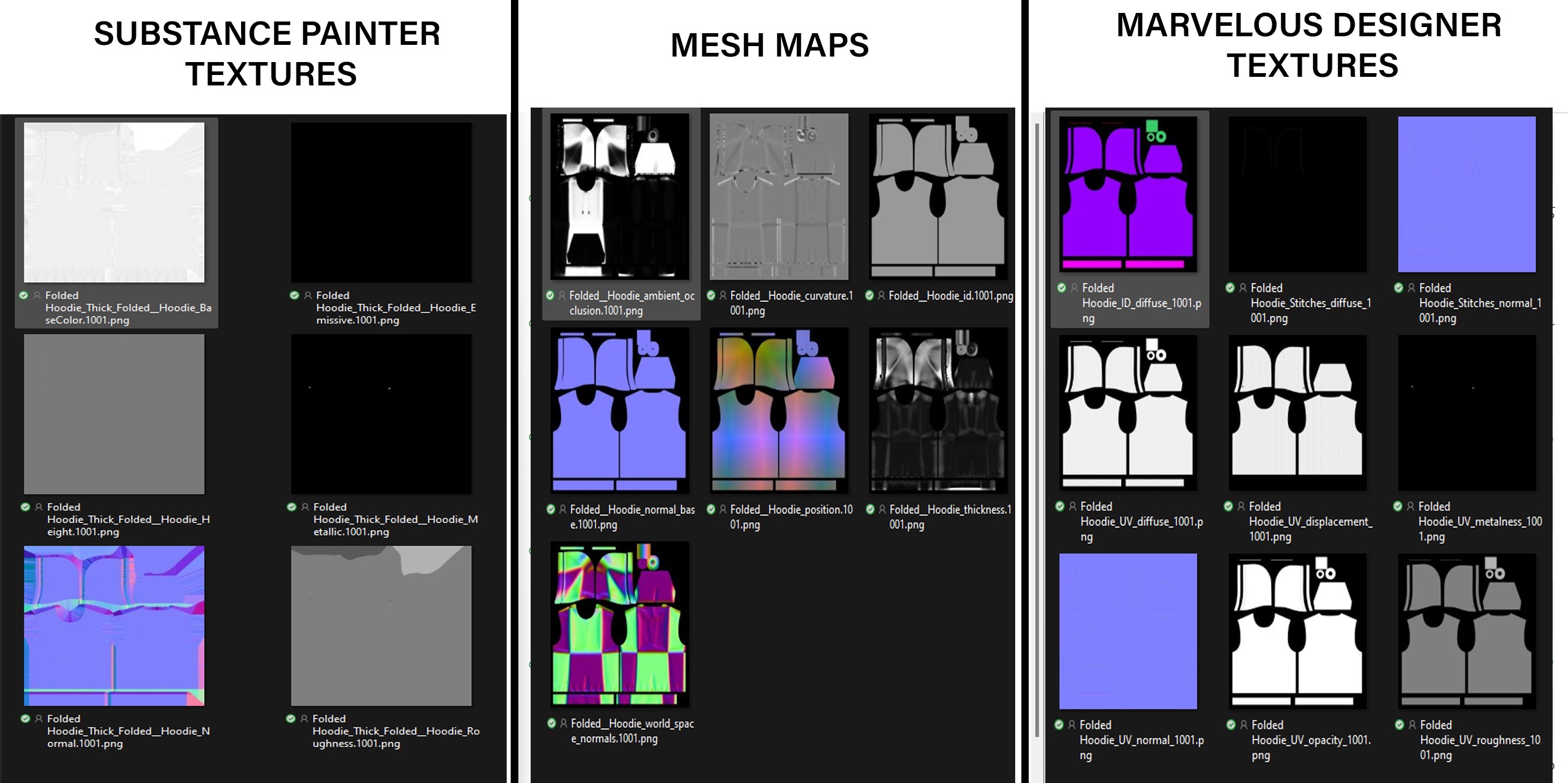 Folded hoodie 3D Model 3D model_2