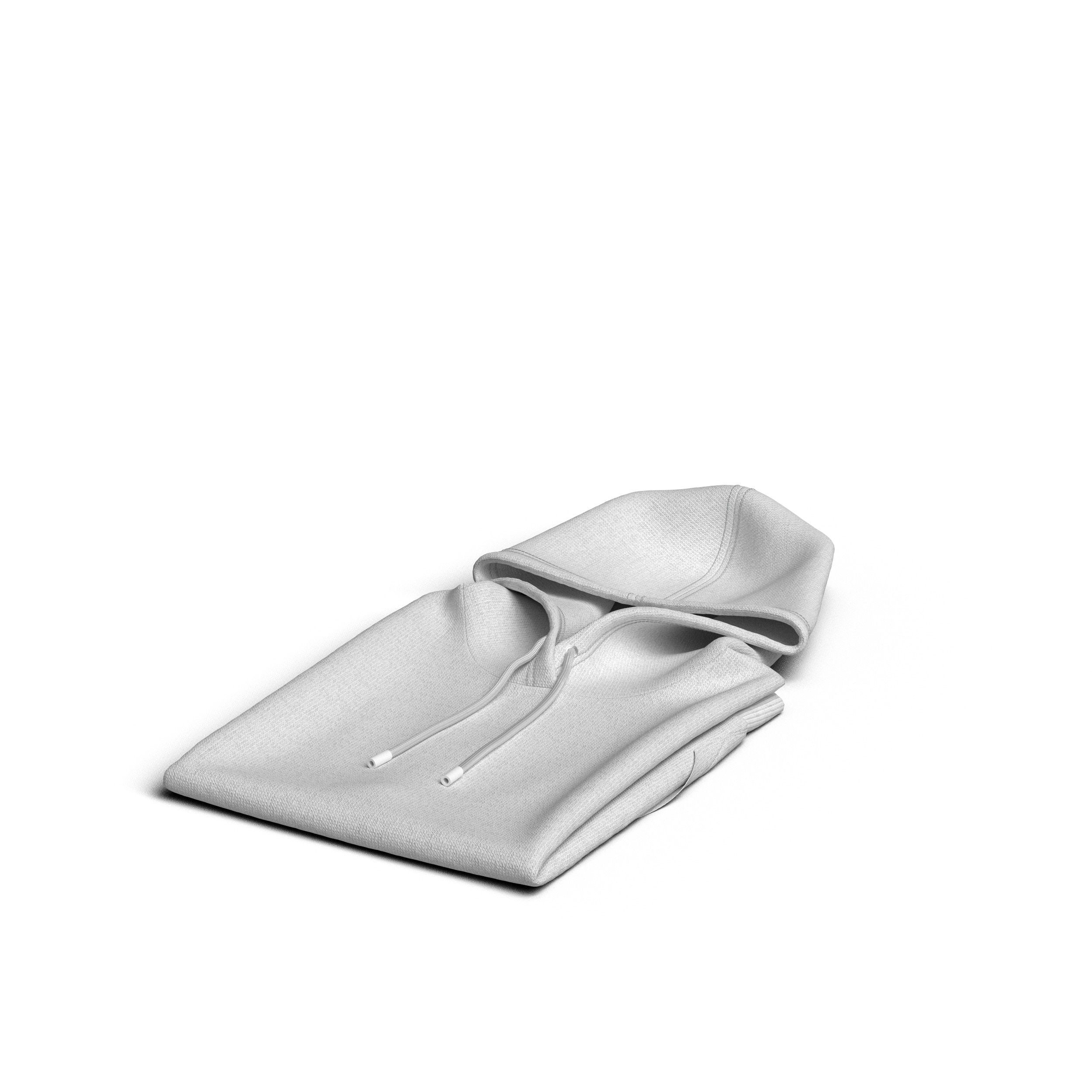 Folded hoodie 3D Model 3D model_6
