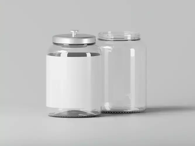  Transparent Glass Jar 3D Model