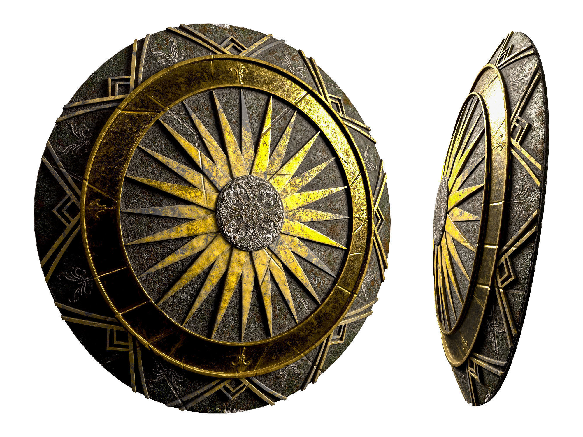 Godkiller Wonder Woman  Shield 03- Low-poly 3d model Low-poly 3D model_4
