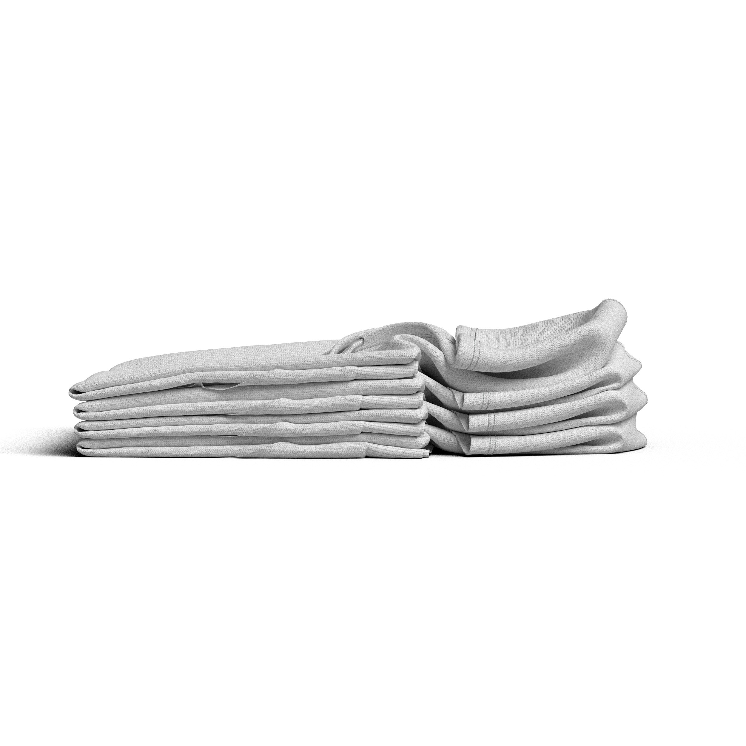 Folded 4 Pile Hoodie 3D Model 3D model_8
