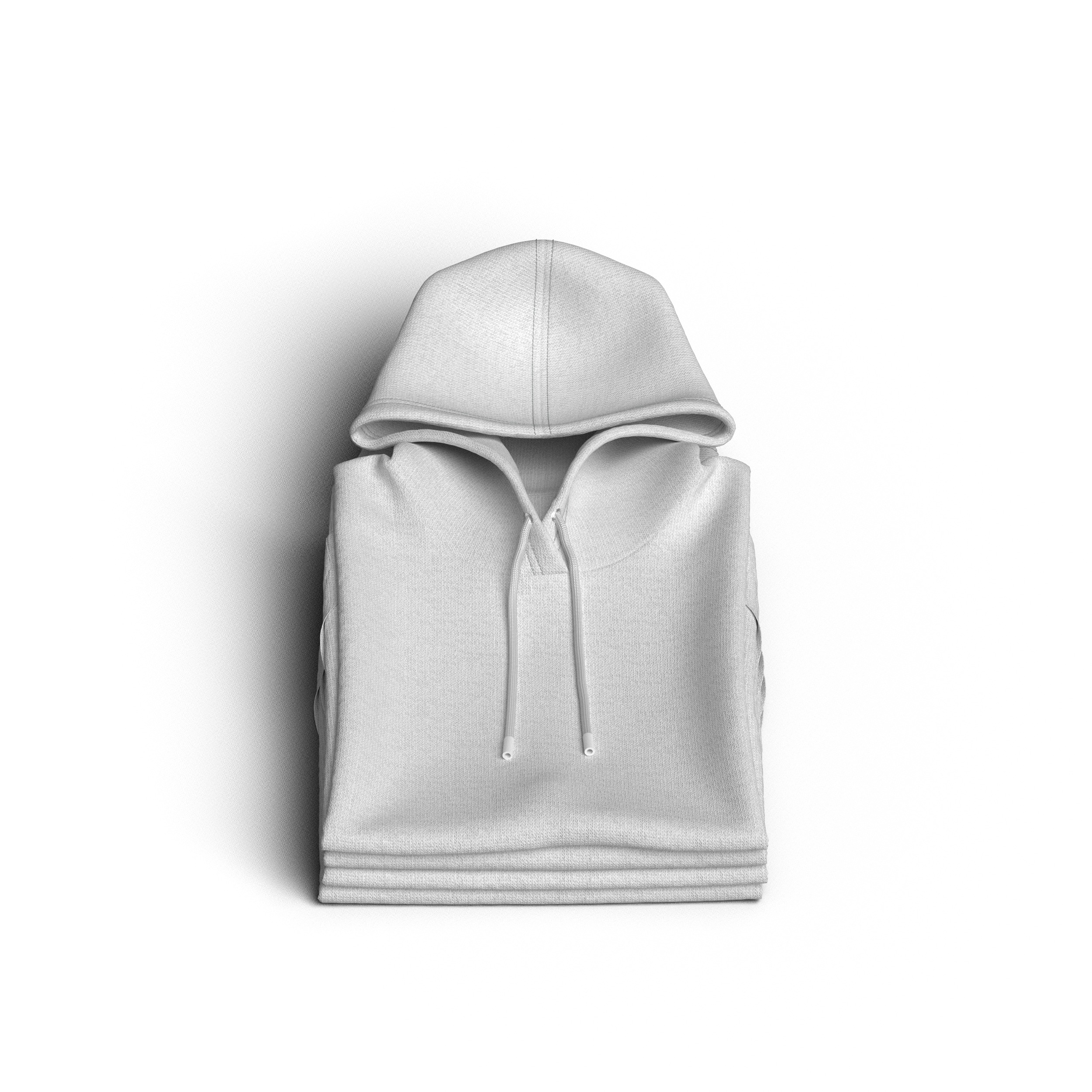 Folded 4 Pile Hoodie 3D Model 3D model_9