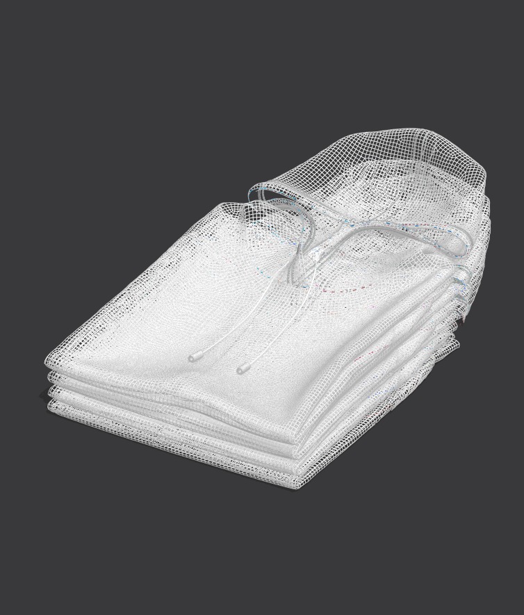 Folded 4 Pile Hoodie 3D Model 3D model_3
