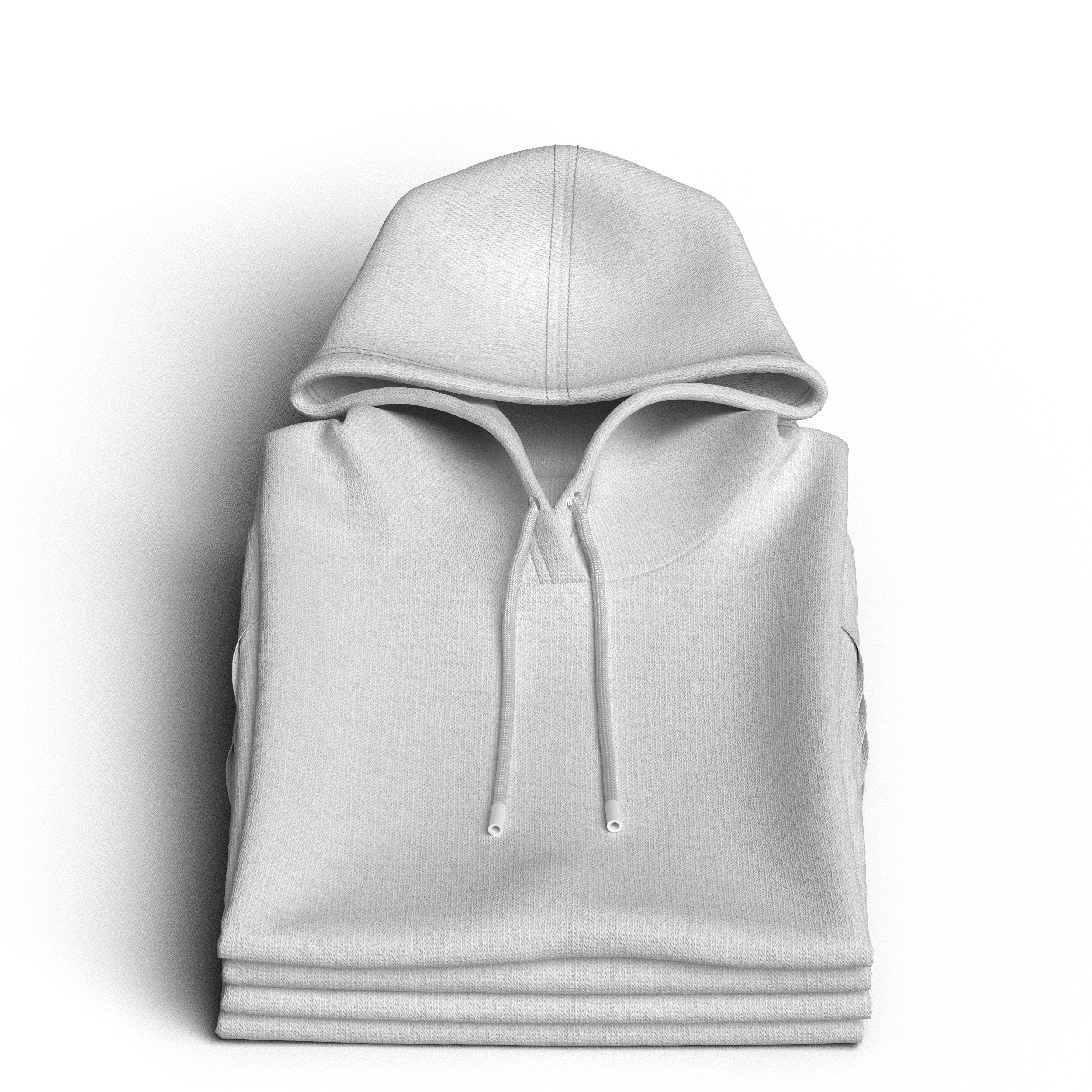 Folded 4 Pile Hoodie 3D Model 3D model_10