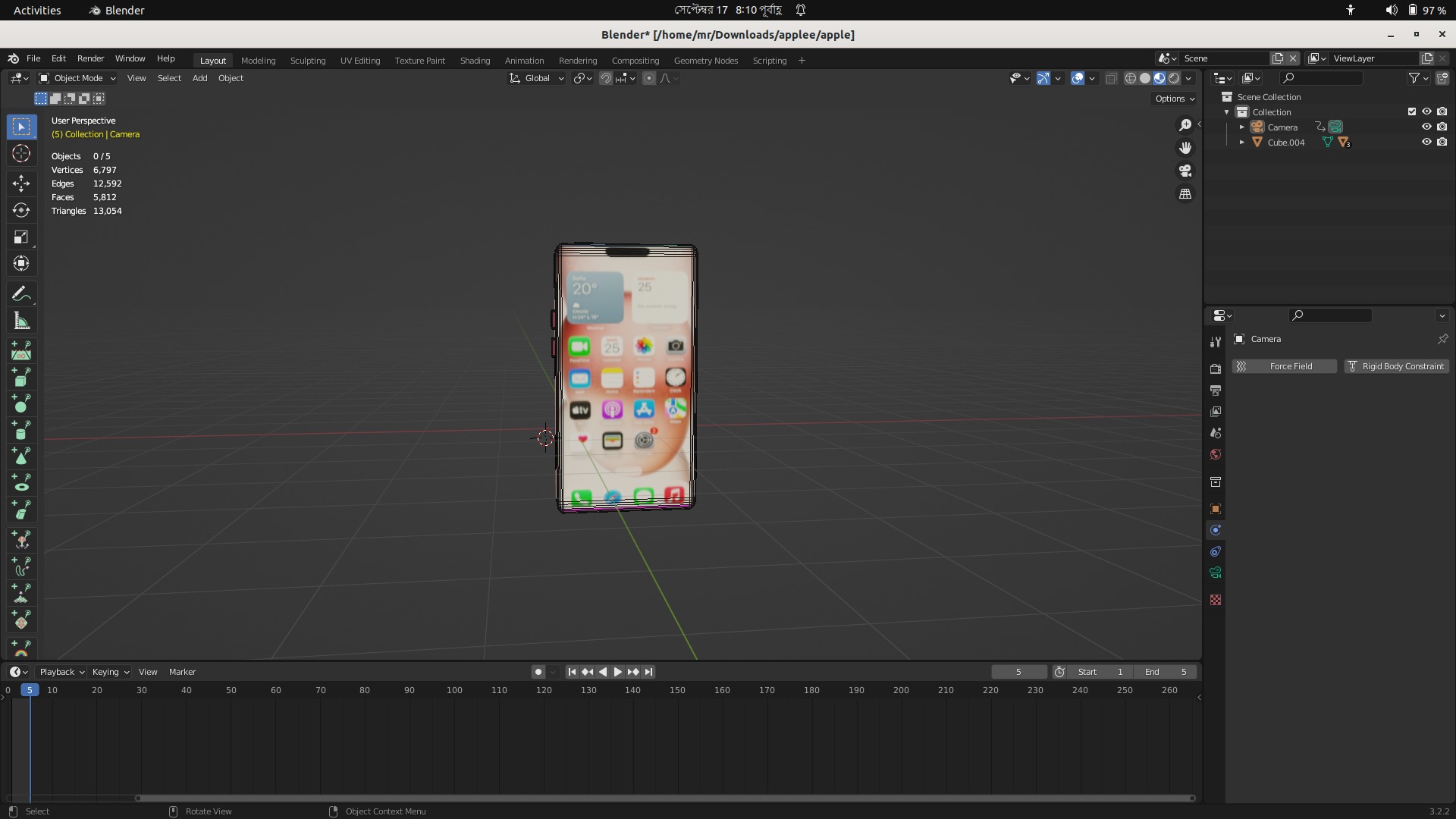 iPhone 13 Low Poly Model Free Download Free 3D model_7