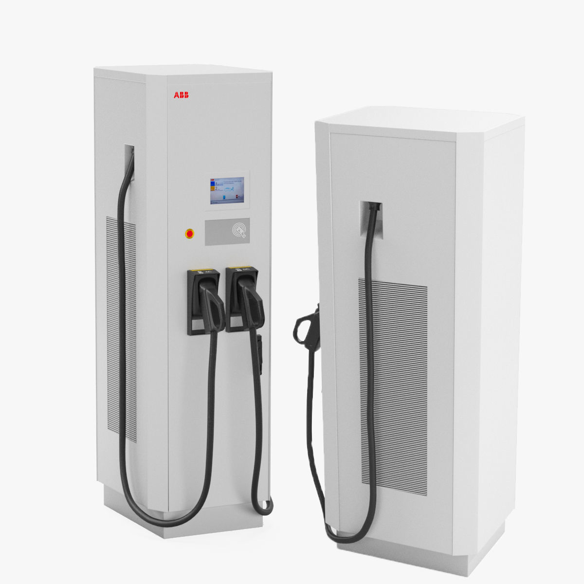 ABB Terra 94 CC EV Electric Car Charging station 3D model_12