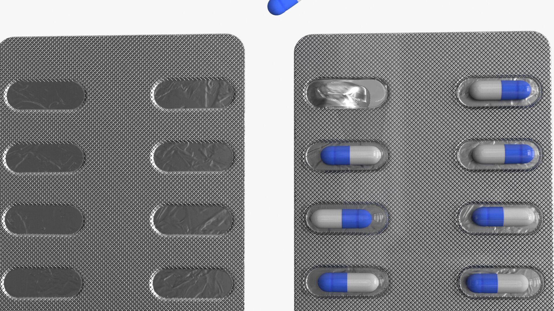 Pill Blister v2 Low-poly 3D model_4