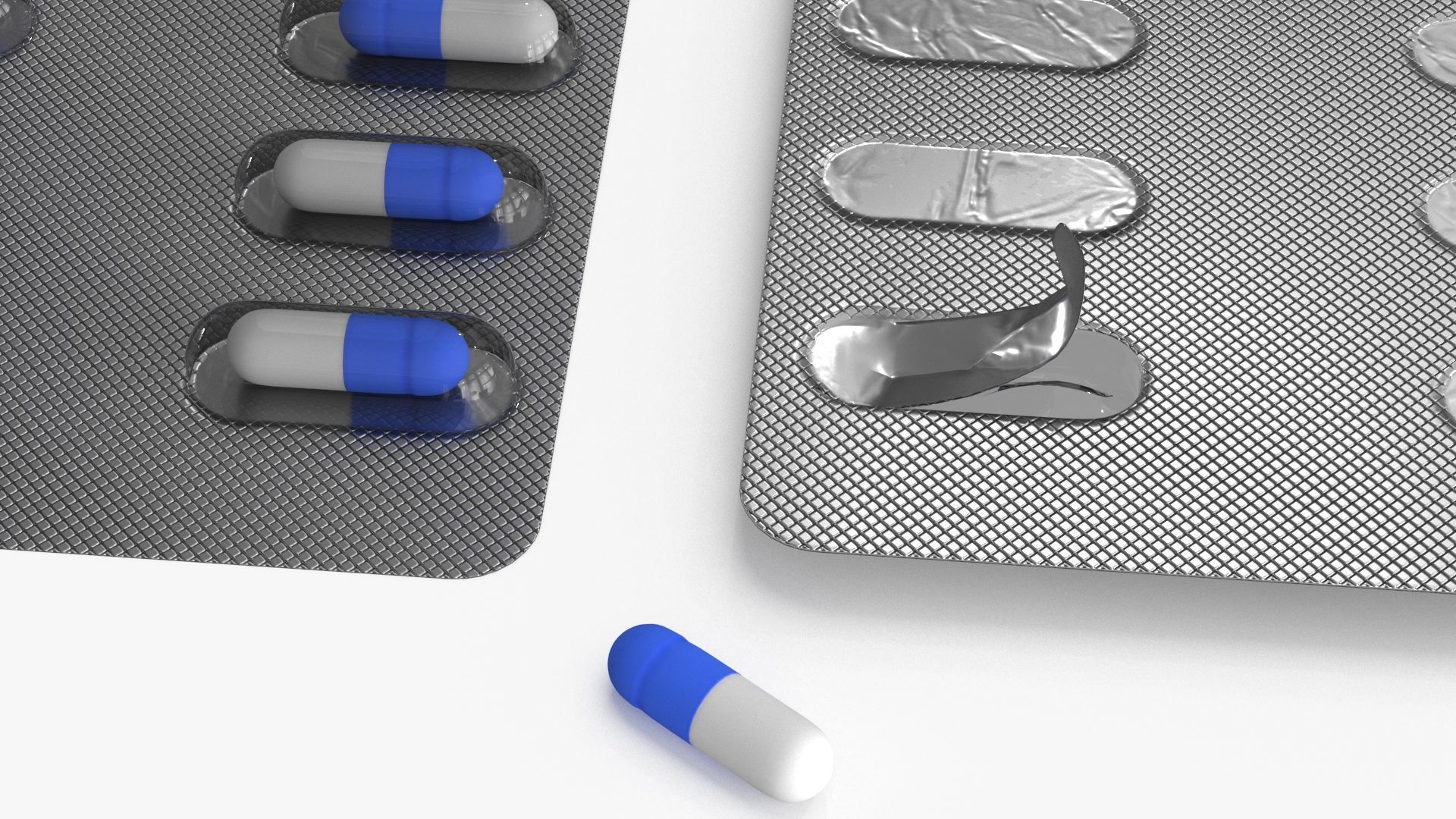 Pill Blister v2 Low-poly 3D model_3