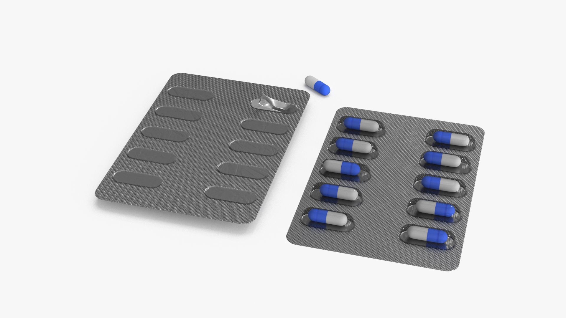 Pill Blister v2 Low-poly 3D model_9