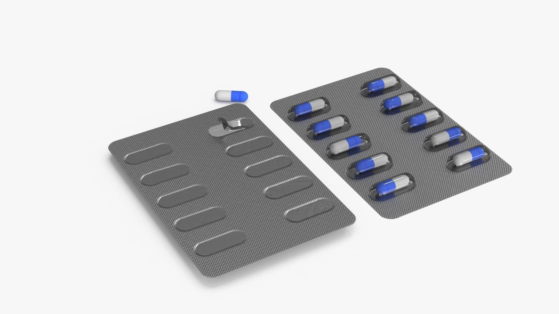 Pill Blister v2 Low-poly 3D model_10
