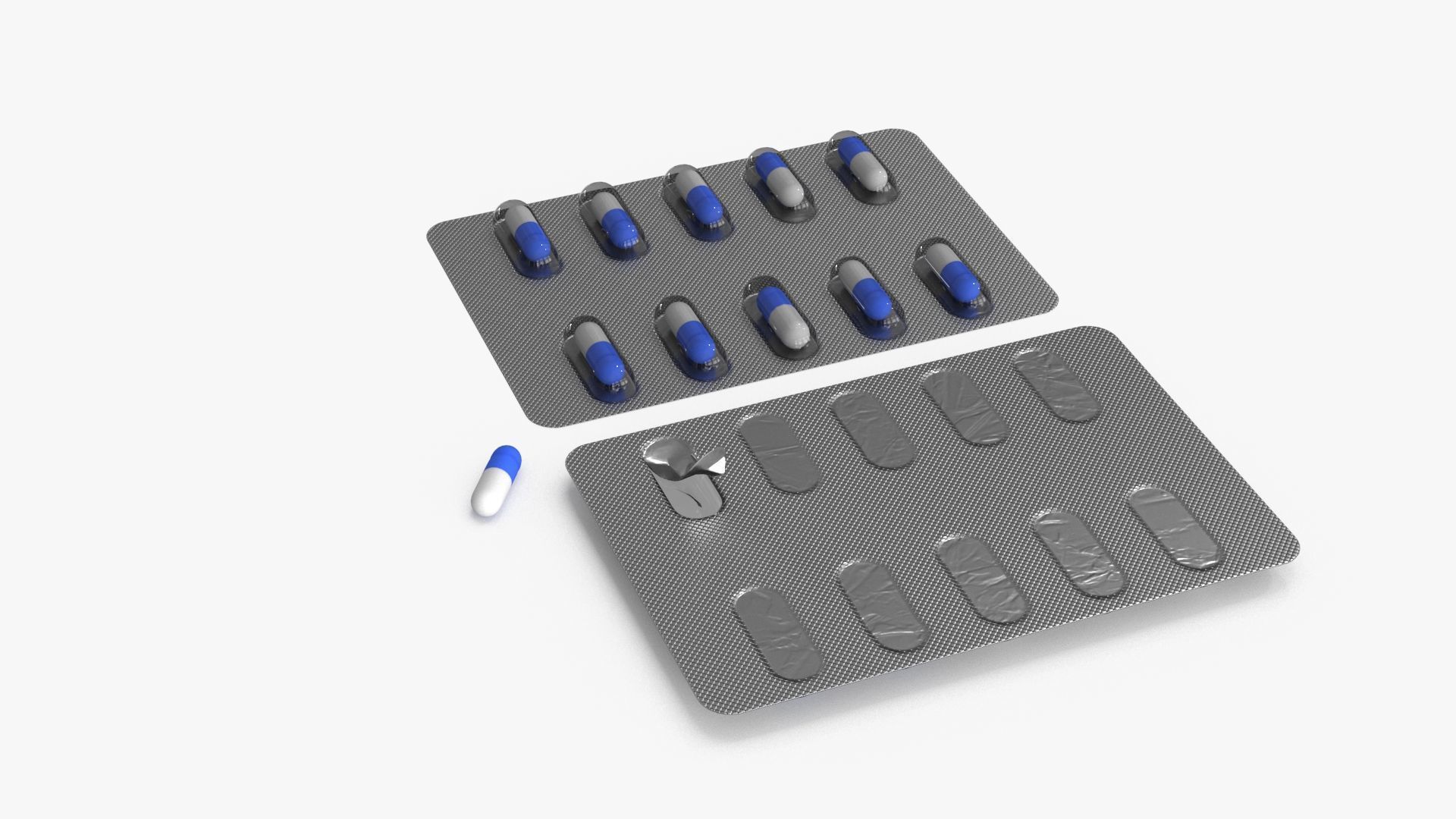 Pill Blister v2 Low-poly 3D model_12