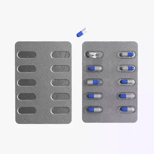 Pill Blister v2 Low-poly 3D model