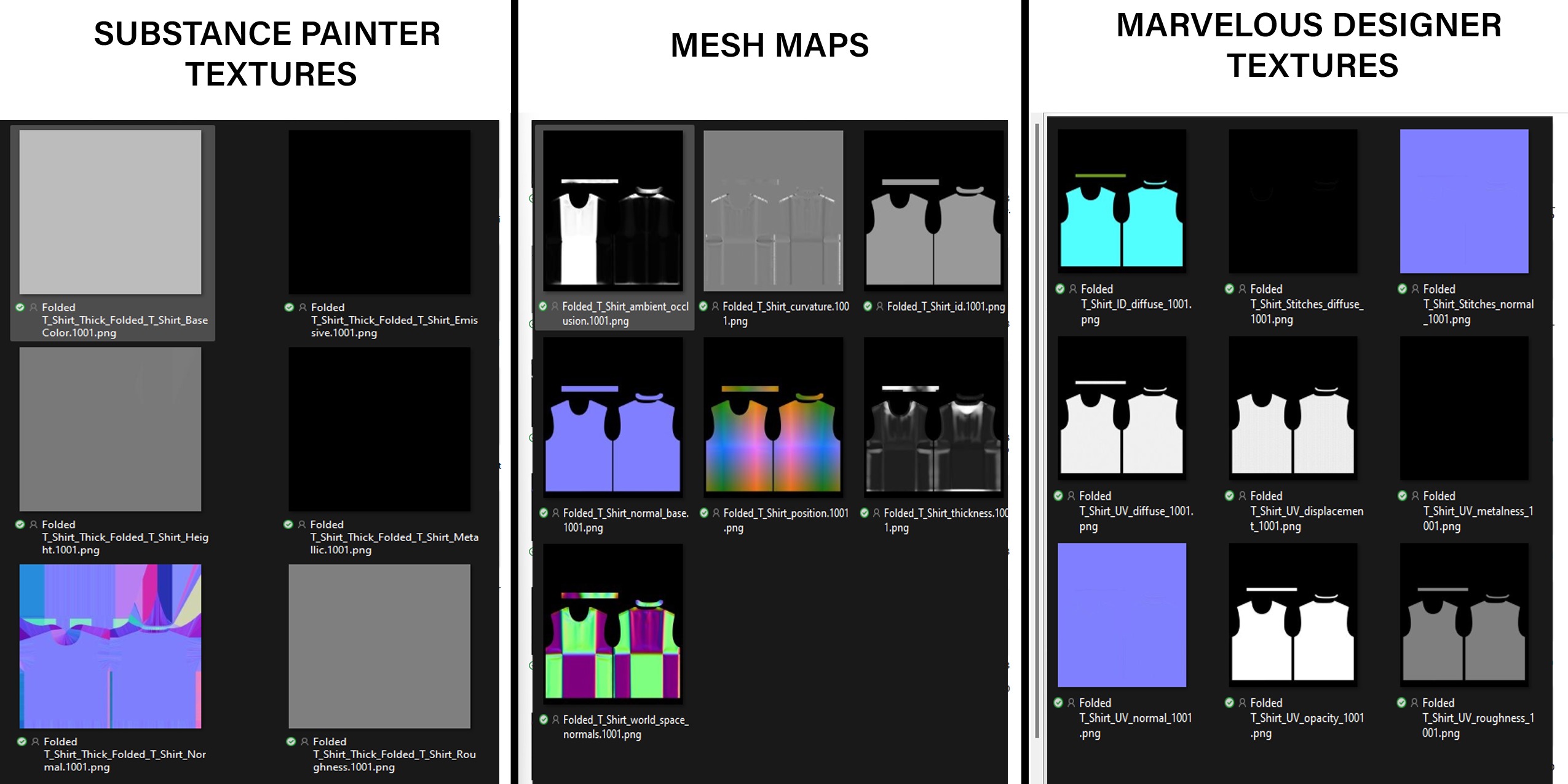 Folded T Shirt 3D Model 3D model_2