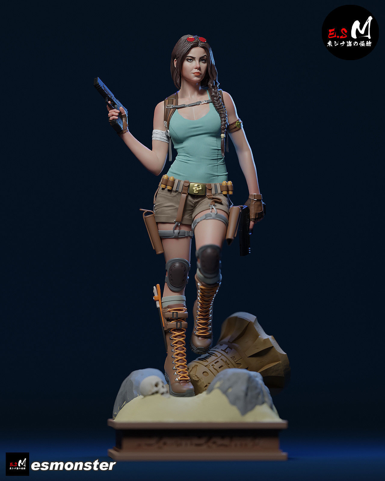 LARA TREASURE HUNTER CHARACTER BY ESM 3D print model_1