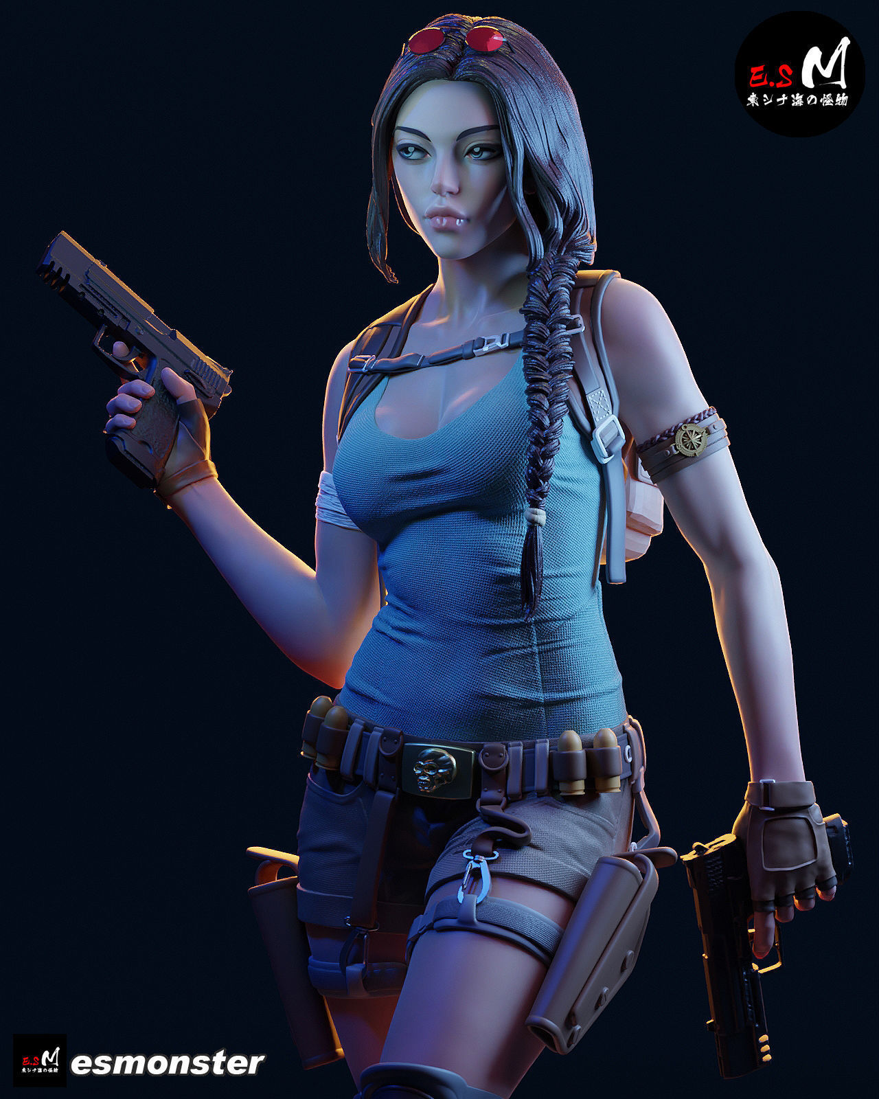 LARA TREASURE HUNTER CHARACTER BY ESM 3D print model_10