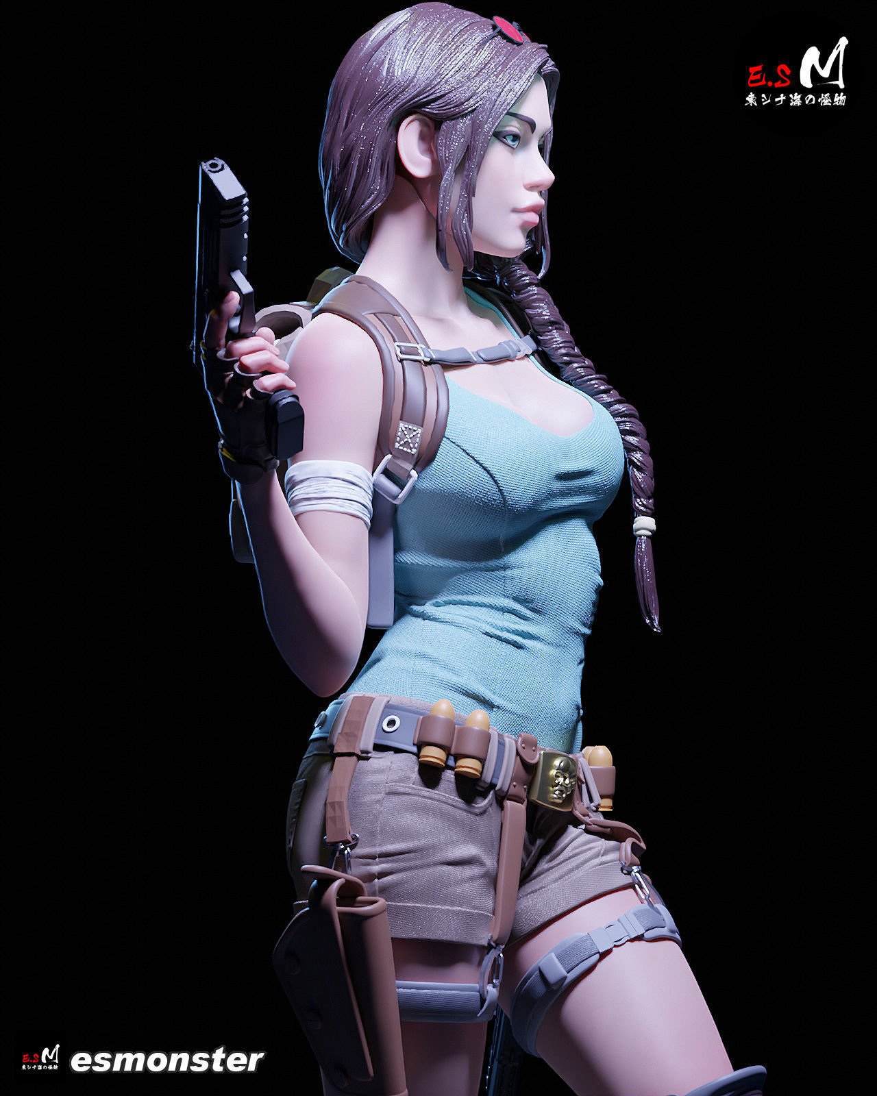 LARA TREASURE HUNTER CHARACTER BY ESM 3D print model_14