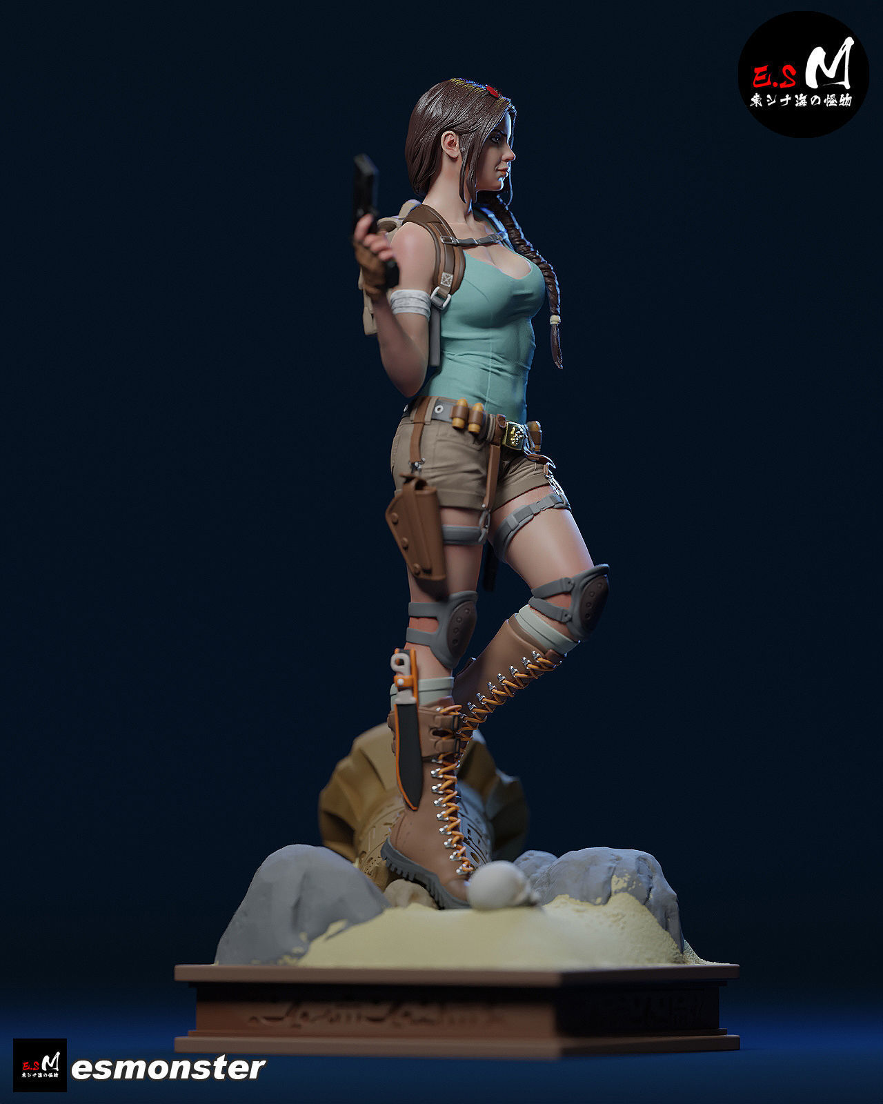 LARA TREASURE HUNTER CHARACTER BY ESM 3D print model_3