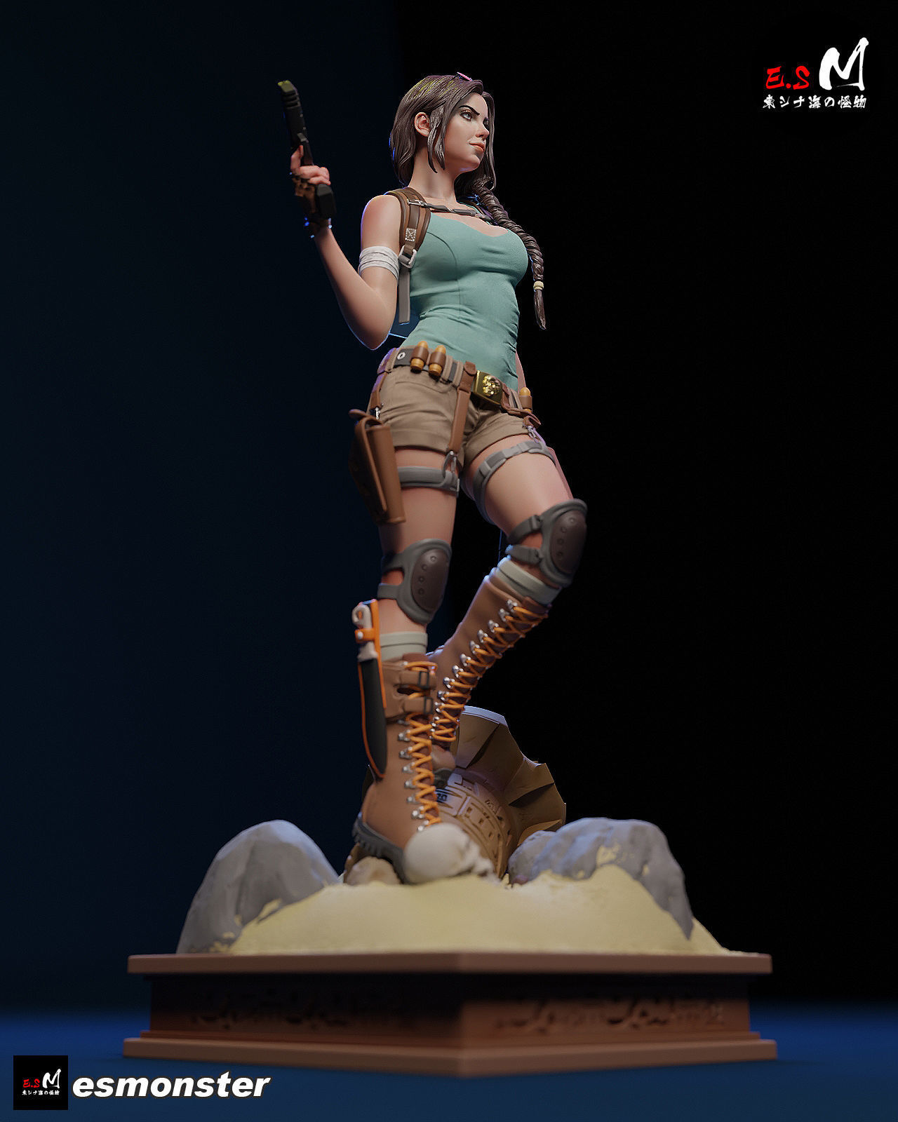 LARA TREASURE HUNTER CHARACTER BY ESM 3D print model_15