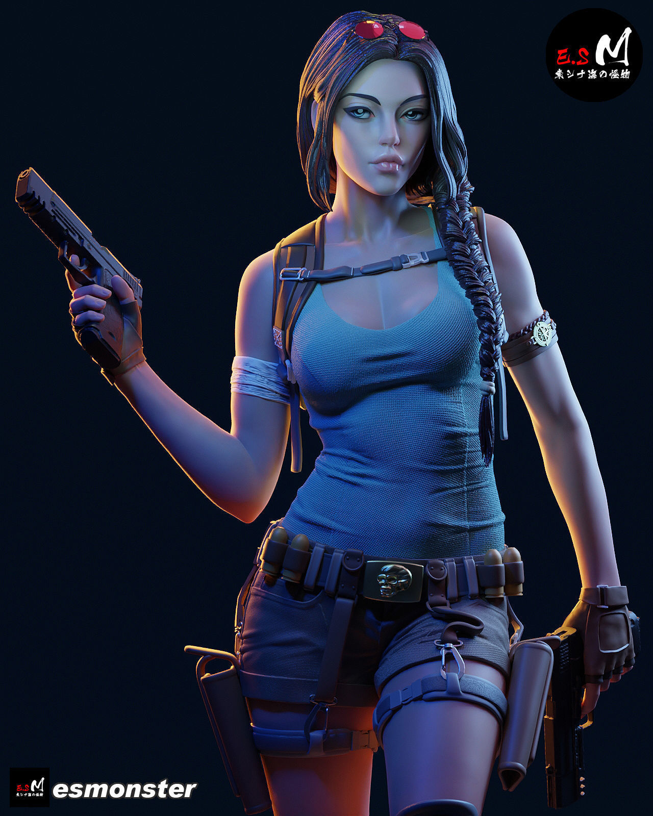 LARA TREASURE HUNTER CHARACTER BY ESM 3D print model_18