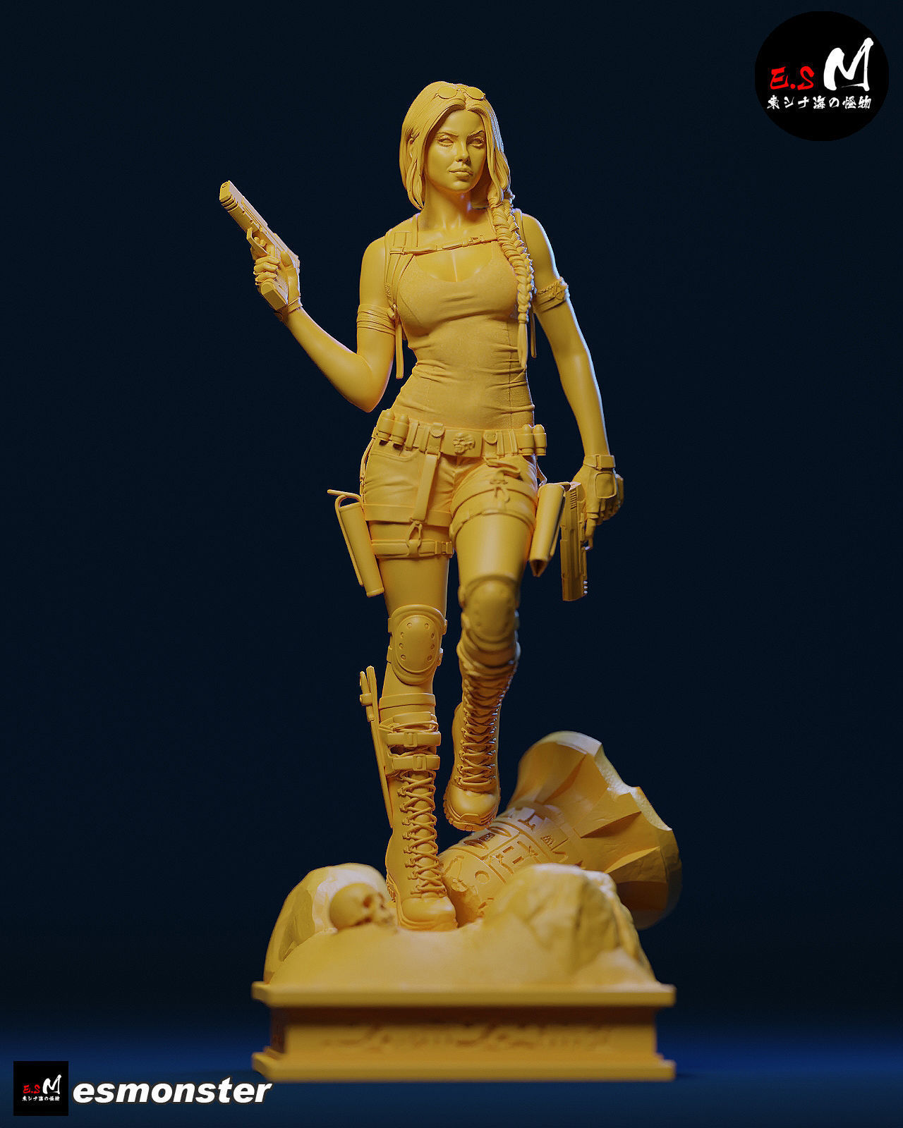 LARA TREASURE HUNTER CHARACTER BY ESM 3D print model_26