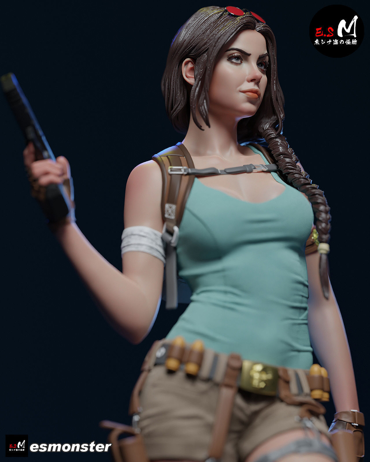 LARA TREASURE HUNTER CHARACTER BY ESM 3D print model_12