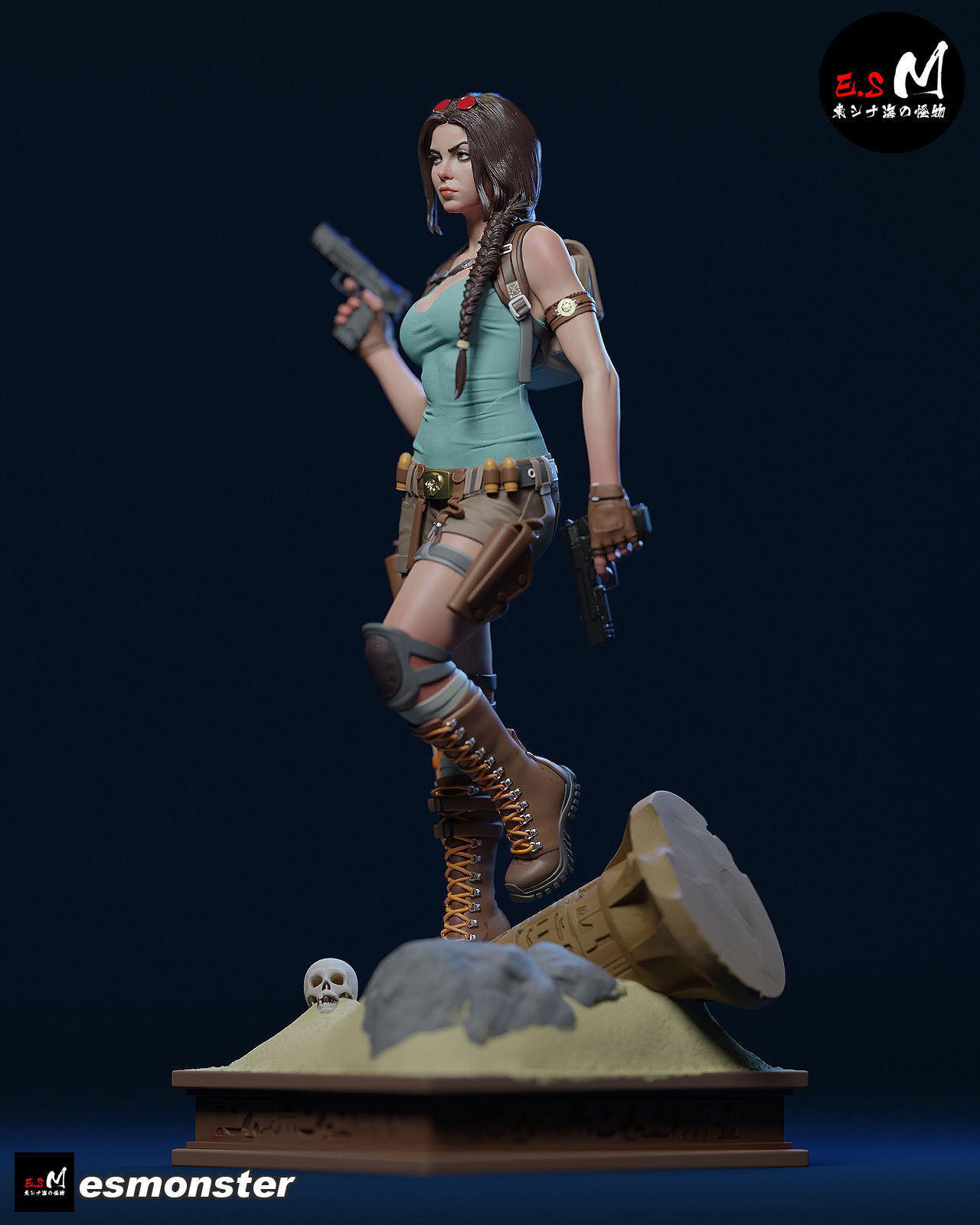 LARA TREASURE HUNTER CHARACTER BY ESM 3D print model_6