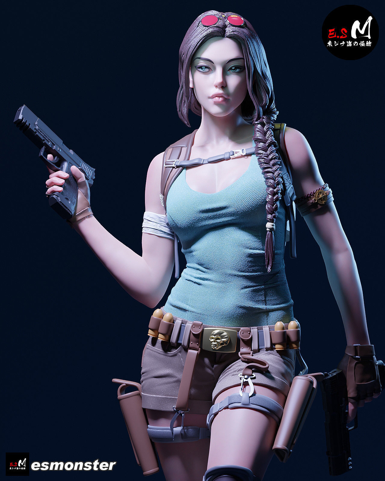 LARA TREASURE HUNTER CHARACTER BY ESM 3D print model_21
