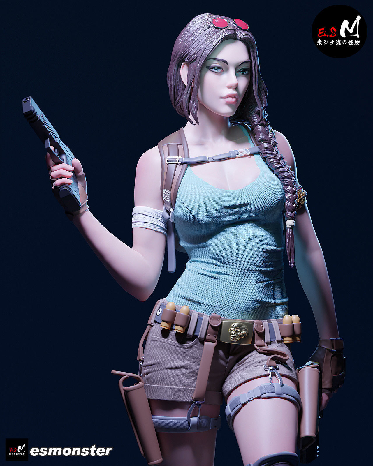LARA TREASURE HUNTER CHARACTER BY ESM 3D print model_22